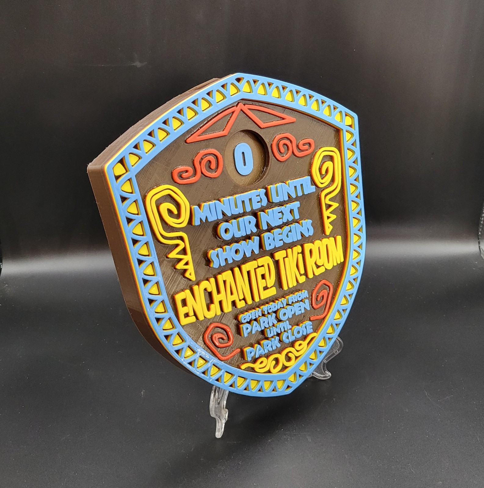 10 x 9.5 inch Enchanted Tiki Room Next Show Sign Adventureland Replica Plaque