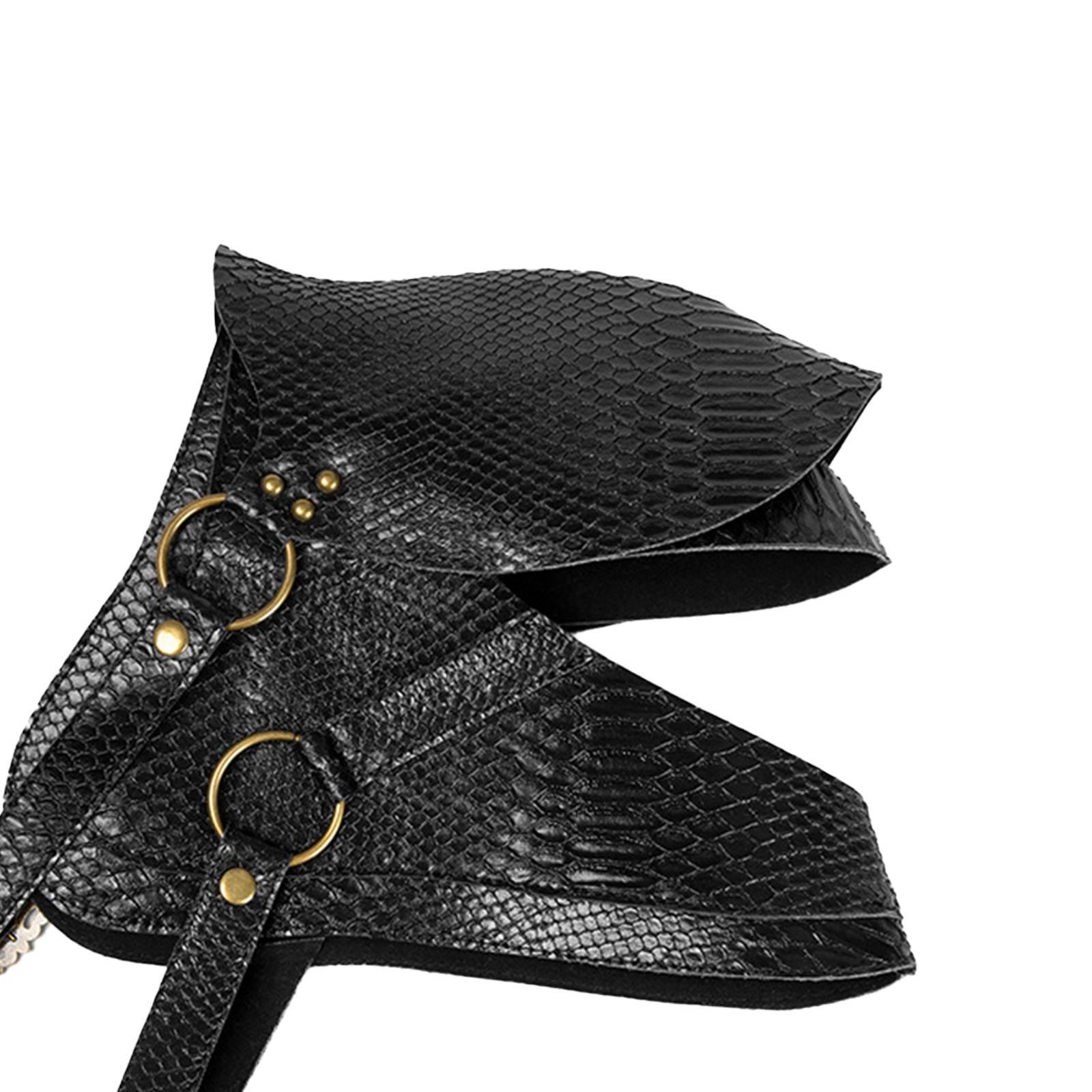 Medieval Leather Shoulder Armor Steampunk PU Leather Shoulder Cover Cape