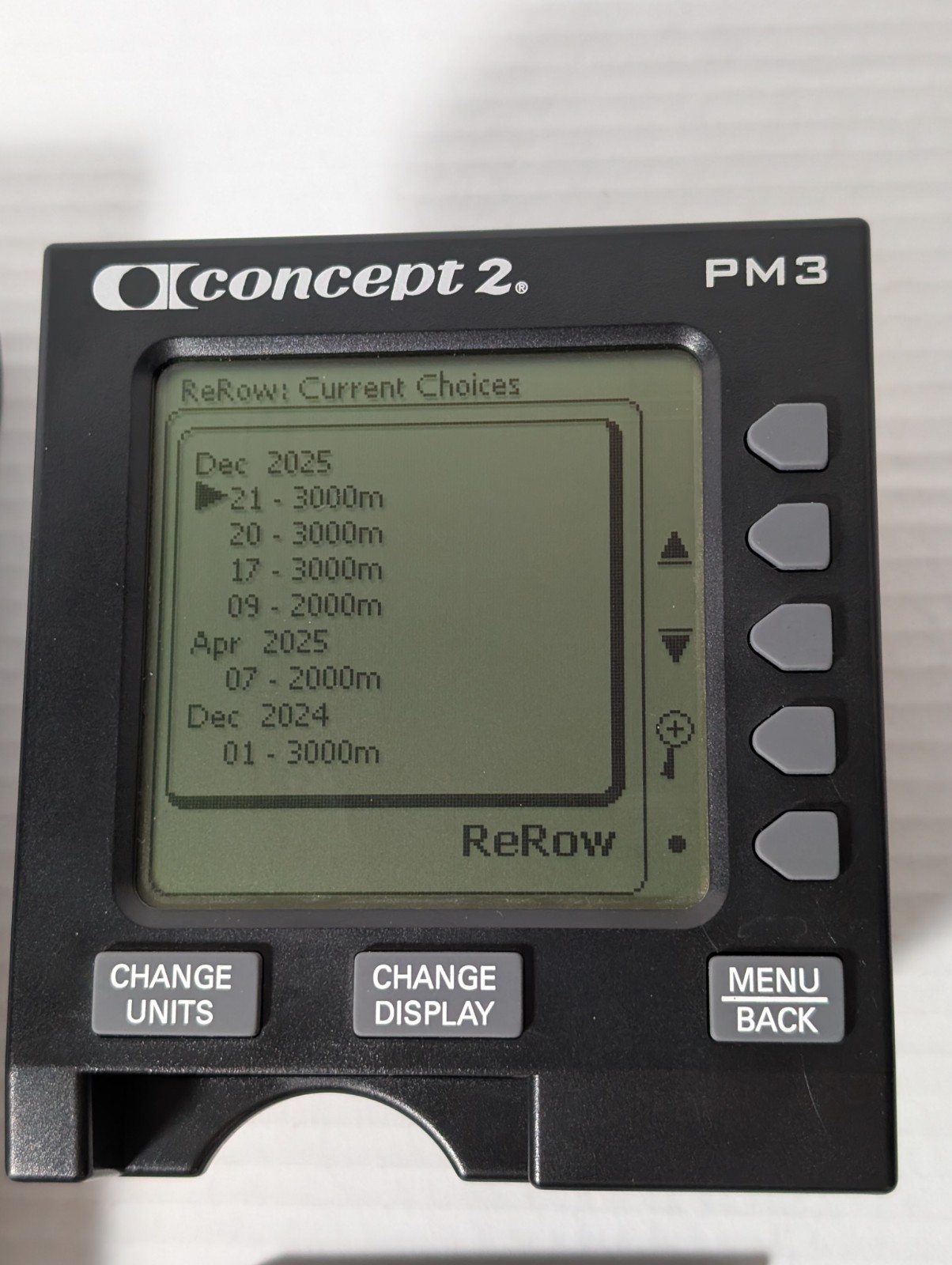Concept 2 PM3 Performance Screen Monitor for Model D/E Rower Extras CLEAN!!!