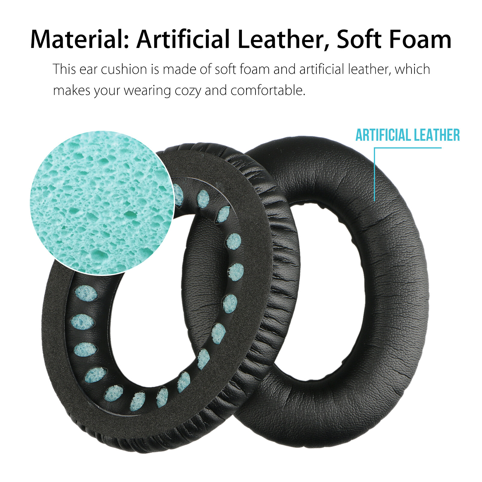 Replacement Ear Pads for Boss QuietComfort QC 2 15 25 35 Ear Cushion for QC2