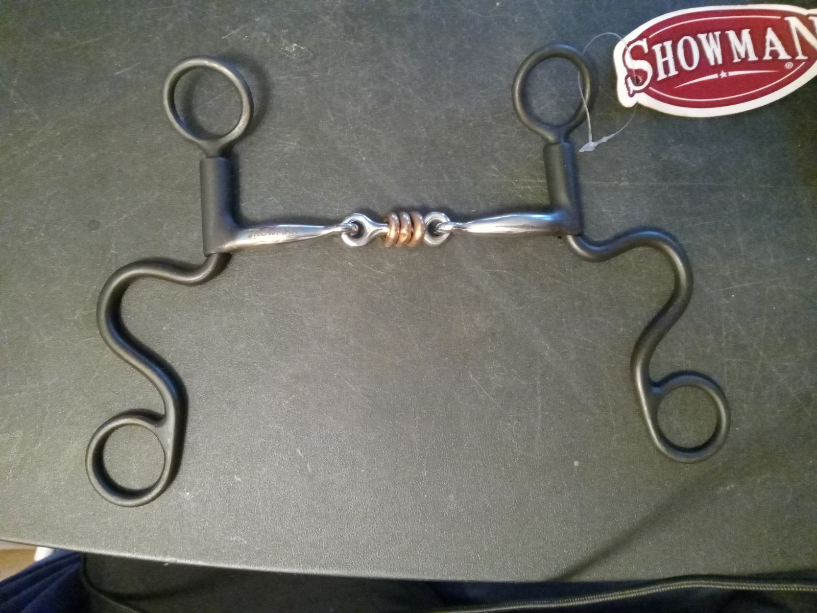 New sweet iron cheeks 5 in stainless mouth dog bone copper rings roping