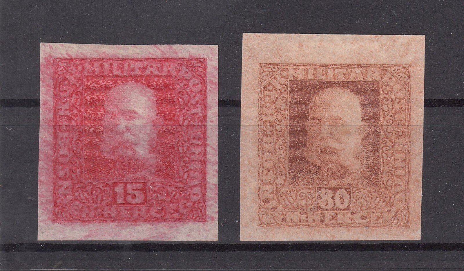 IY25812/ BOSNIA HERZEGOVINA – MI # 103 PUI – 111 PUI IMPERF PROOFS