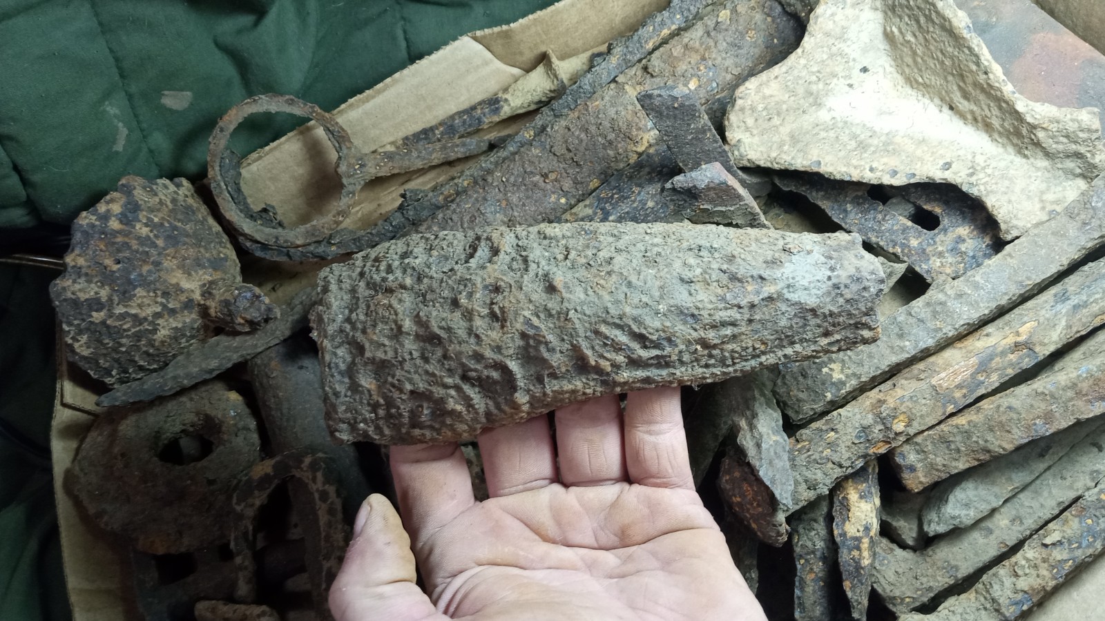 Dug civil war 30 lbs lot of Iron relics from Fort Backcreek Hedgesville WV relic