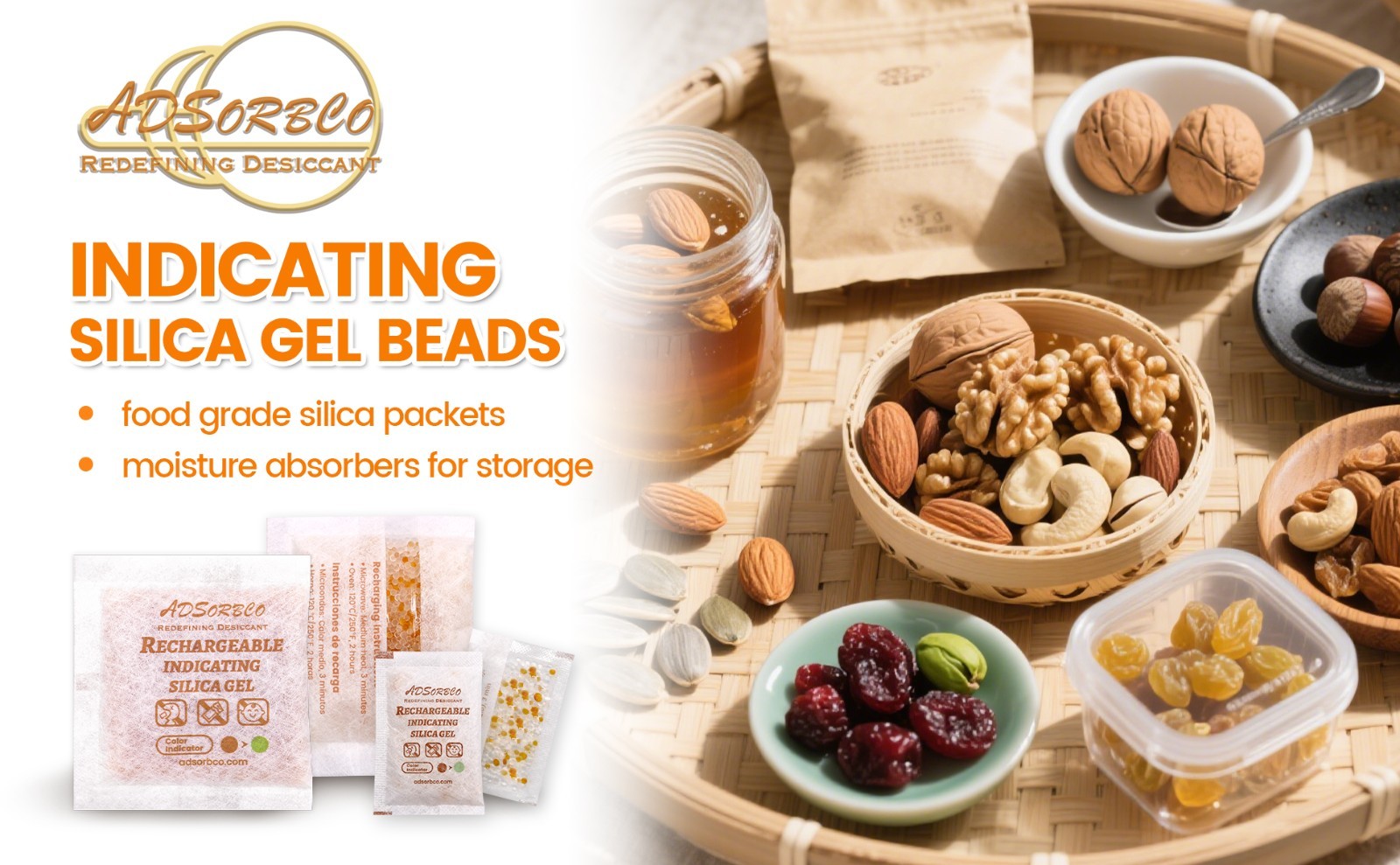 ADSorbco 20 Gram (15 Pack) Silica Gel Packets