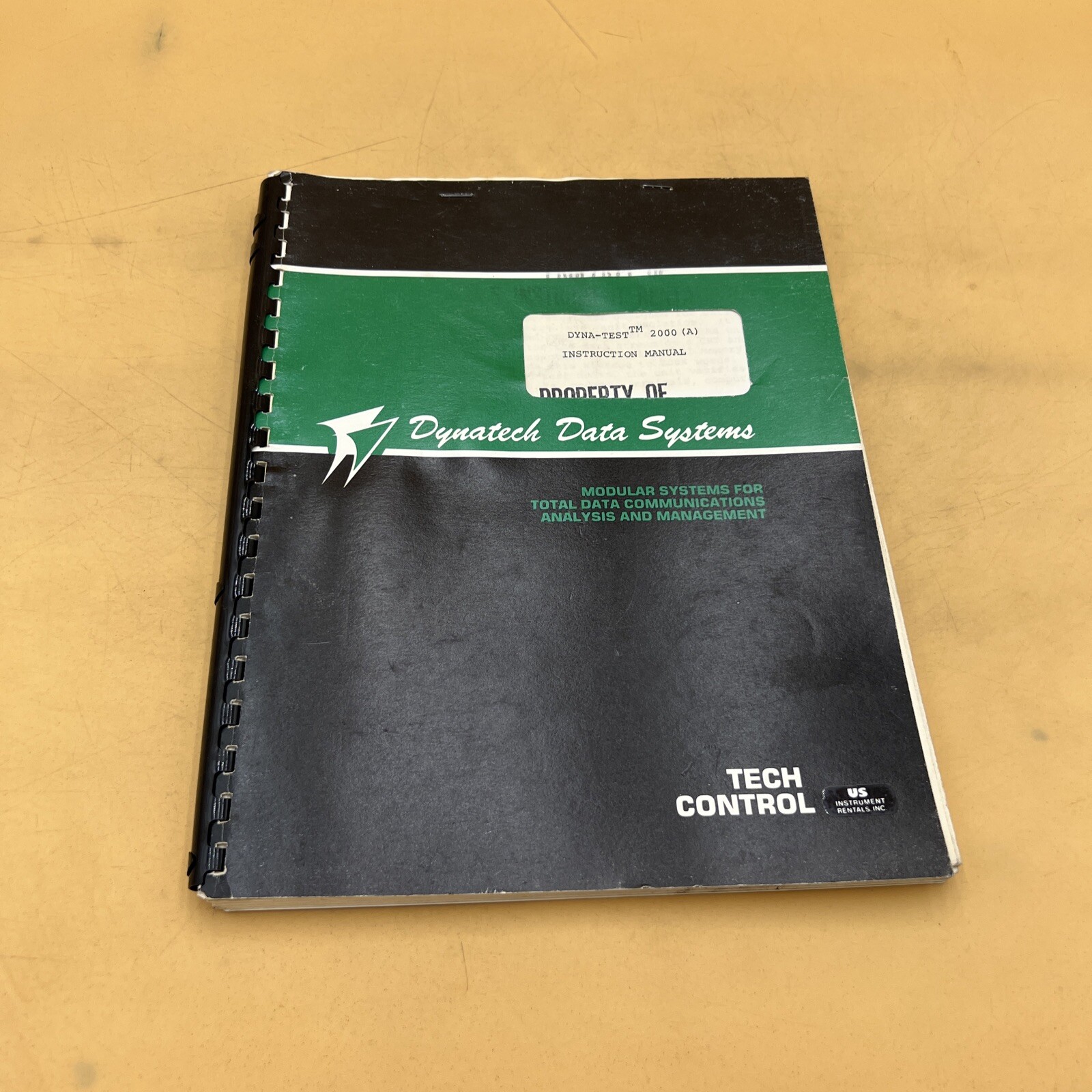 Dynatech Data Systems DYNA-Test 2000 (A) Instruction Manual Guide Book