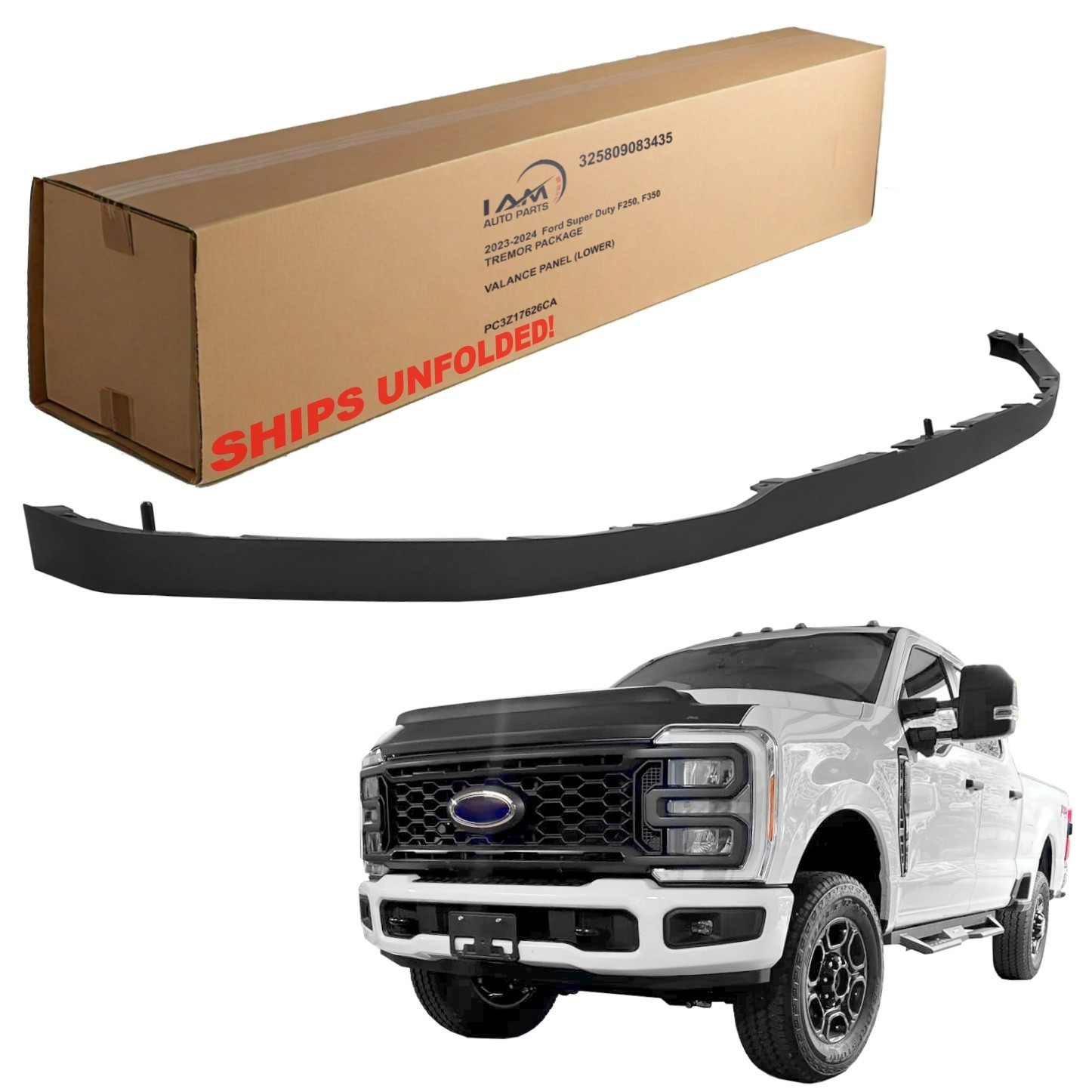 TREMOR Valance Panel Deflector Air Dam Fits 2023-2025 FORD F250, F350 Super Duty
