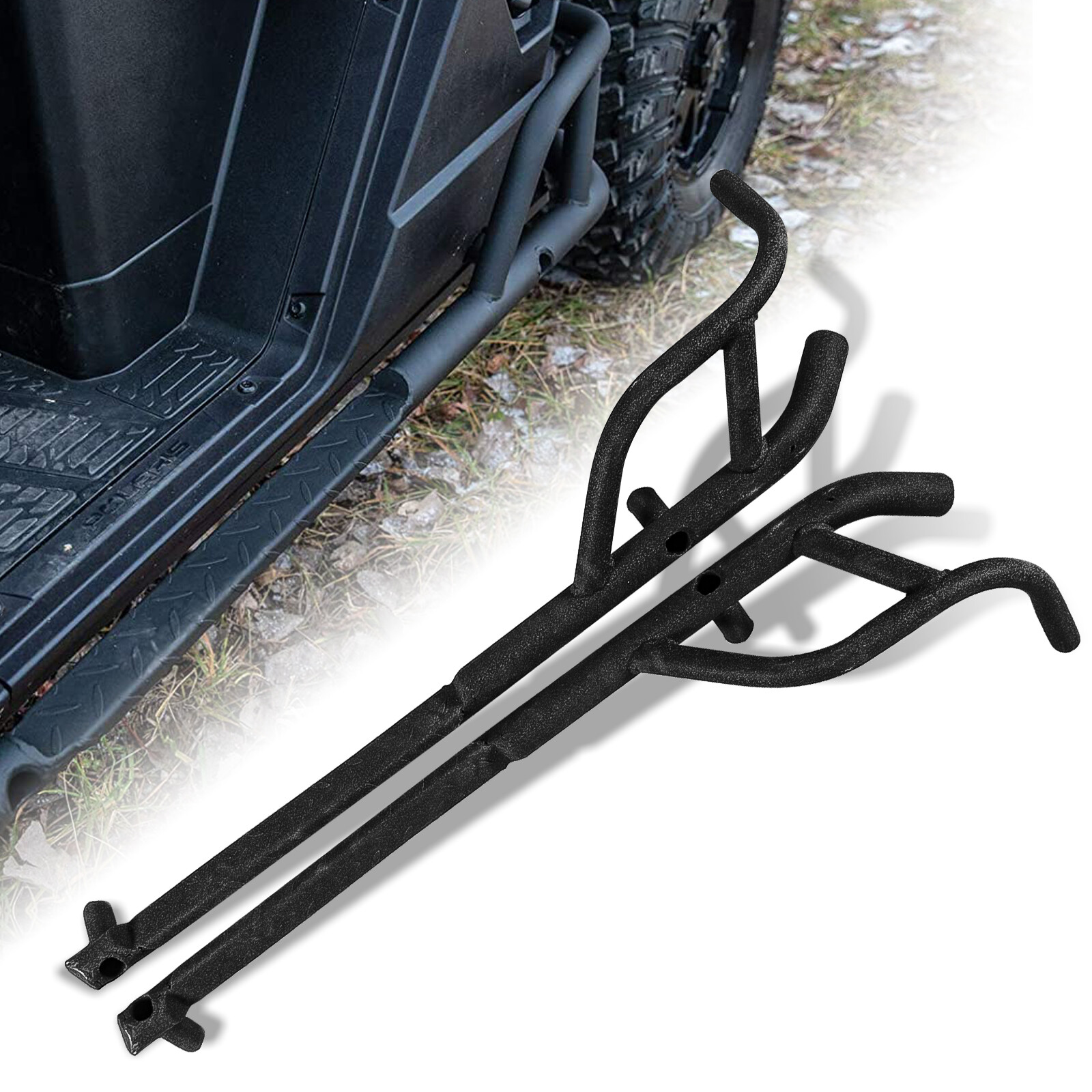 SuperATV Heavy Duty Rock Sliding Nerf Bars Fit for Polaris Ranger XP 1000 2018+