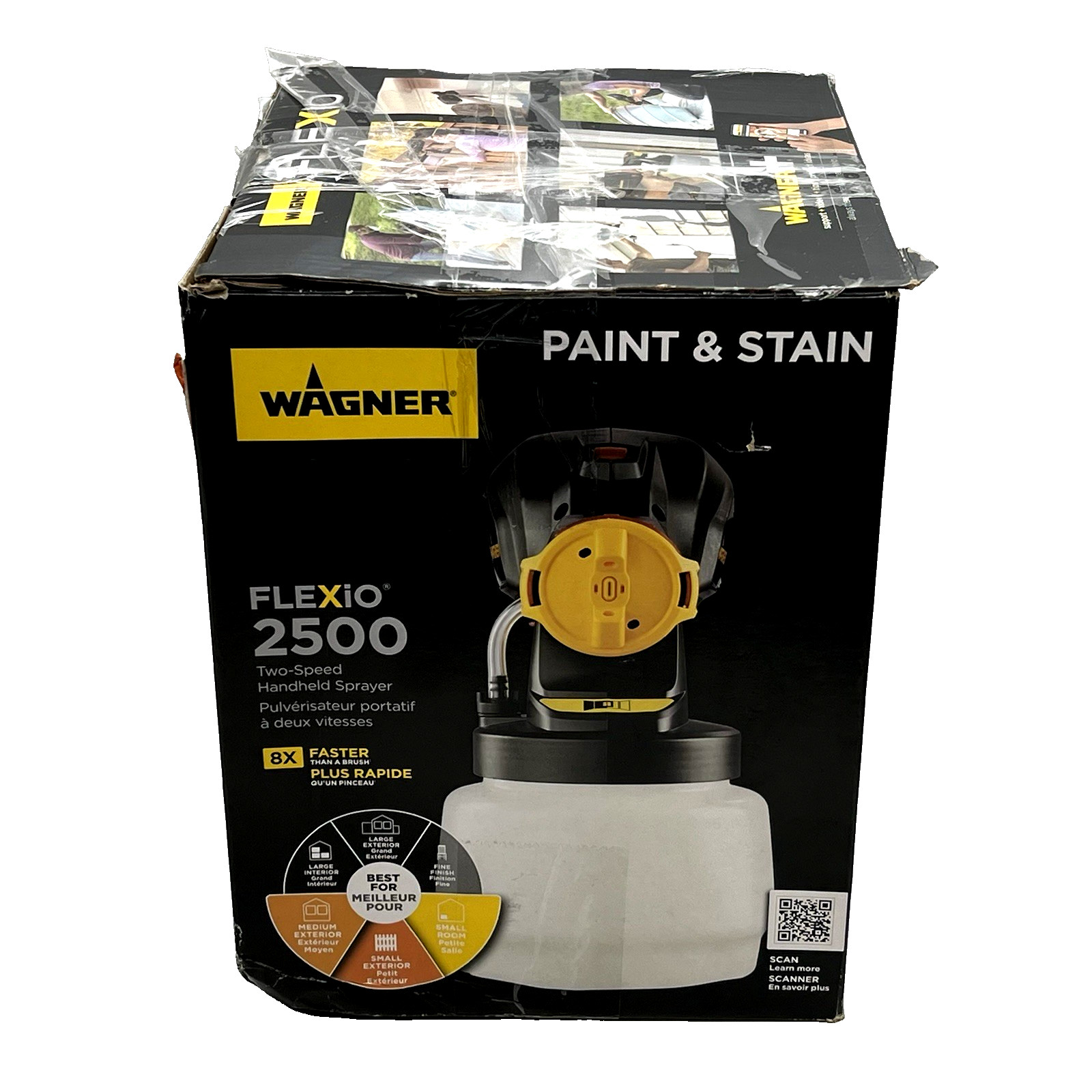 Wagner FLEXiO 2500 Corded Electric Handheld HVLP Paint & Stain Sprayer