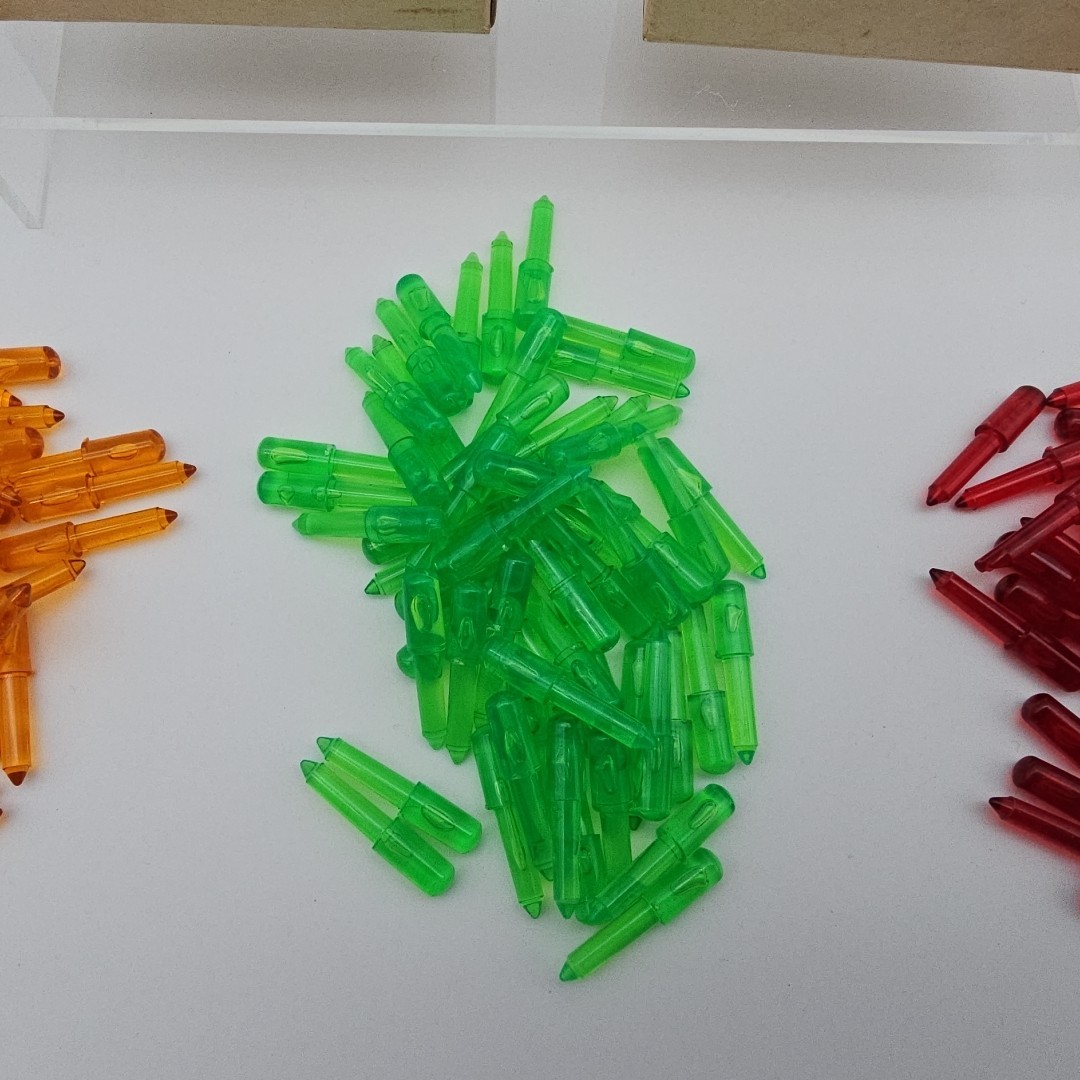 VTG Lite-Brite Pegs with 2 Storage Boxes Mixed Colors 1-1/8” Size Over 180 Pegs