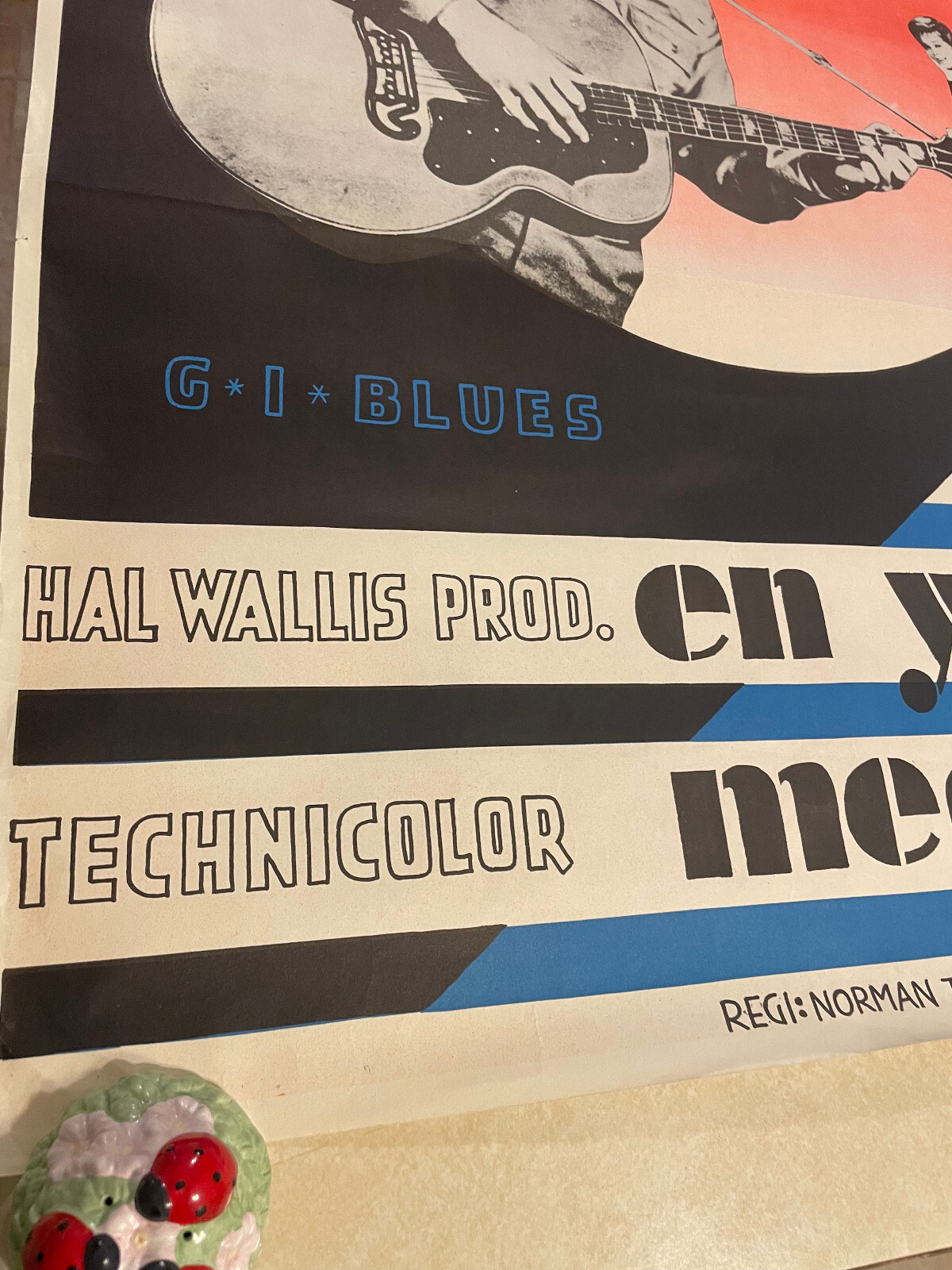 Original Elvis Presley G.I. Blues Movie Poster Swedish 1960