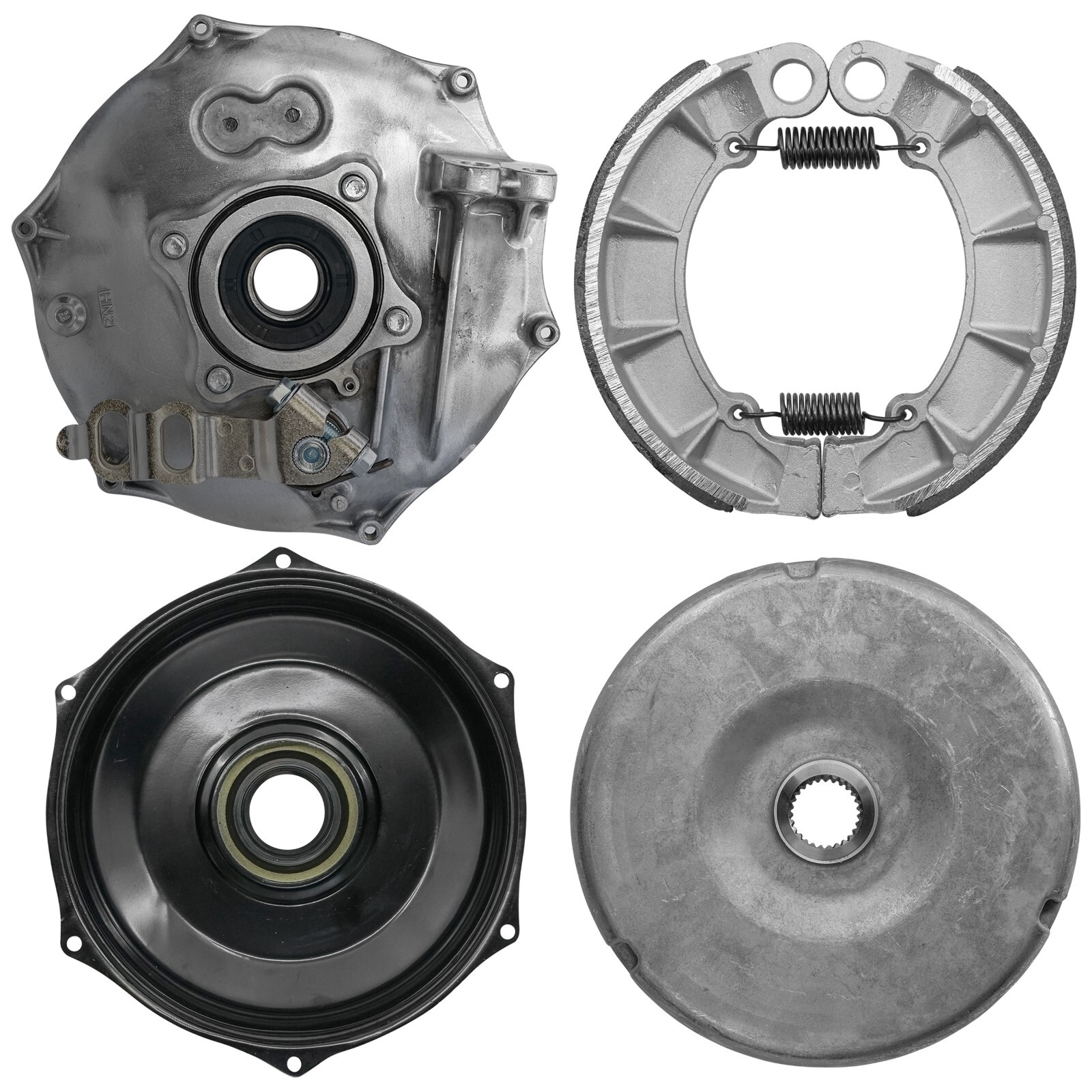 2001-14 Rear Brake Panel & Drums With Shoe For Honda Foreman Rubicon 500 TRX500