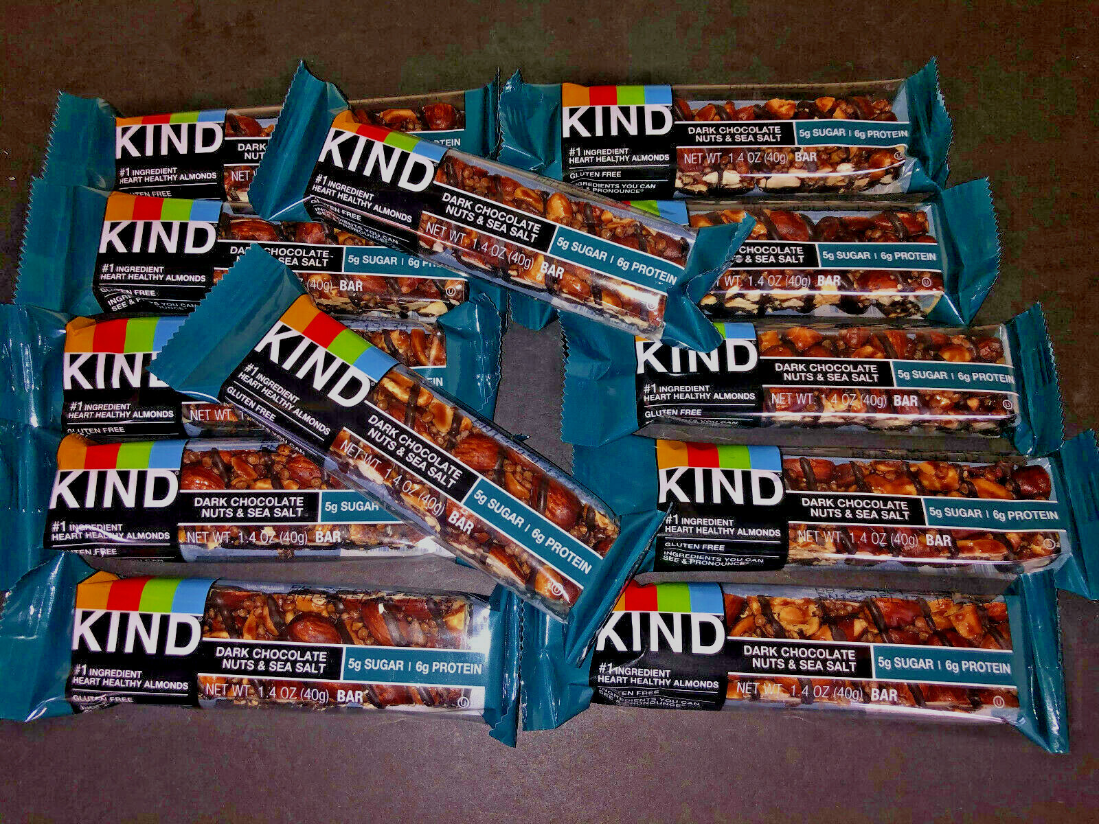 50 ASSORTED FLAVOR NUTS AND SEA SALT PLUS NUT+SEED KIND BARS- 3-8g Protein -