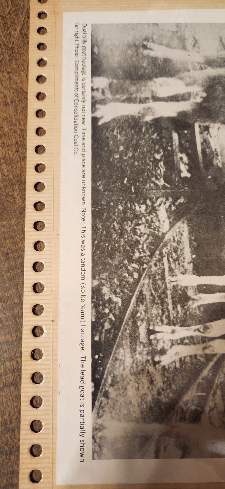 Three Vintage Black And White Copies Of Photographs Depicting Coal Haulage