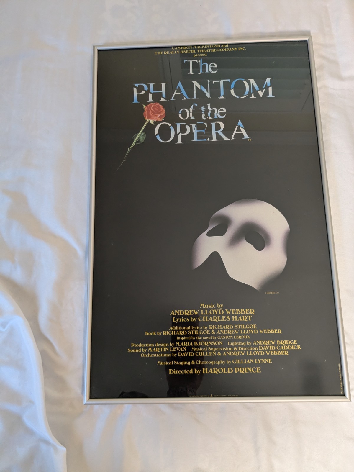 Phantom Of The Opera  Framed Poster Really Useful Group Vintage and Rare