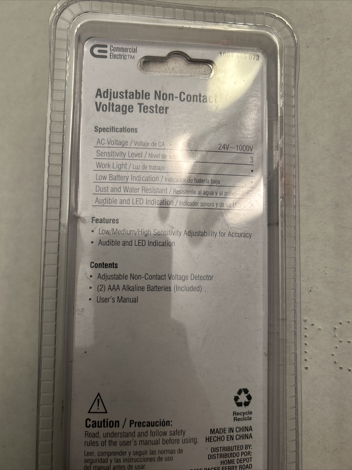 2 Pack Commercial Electric AC Voltage Detector/Adjustable Sensitive 1004445073