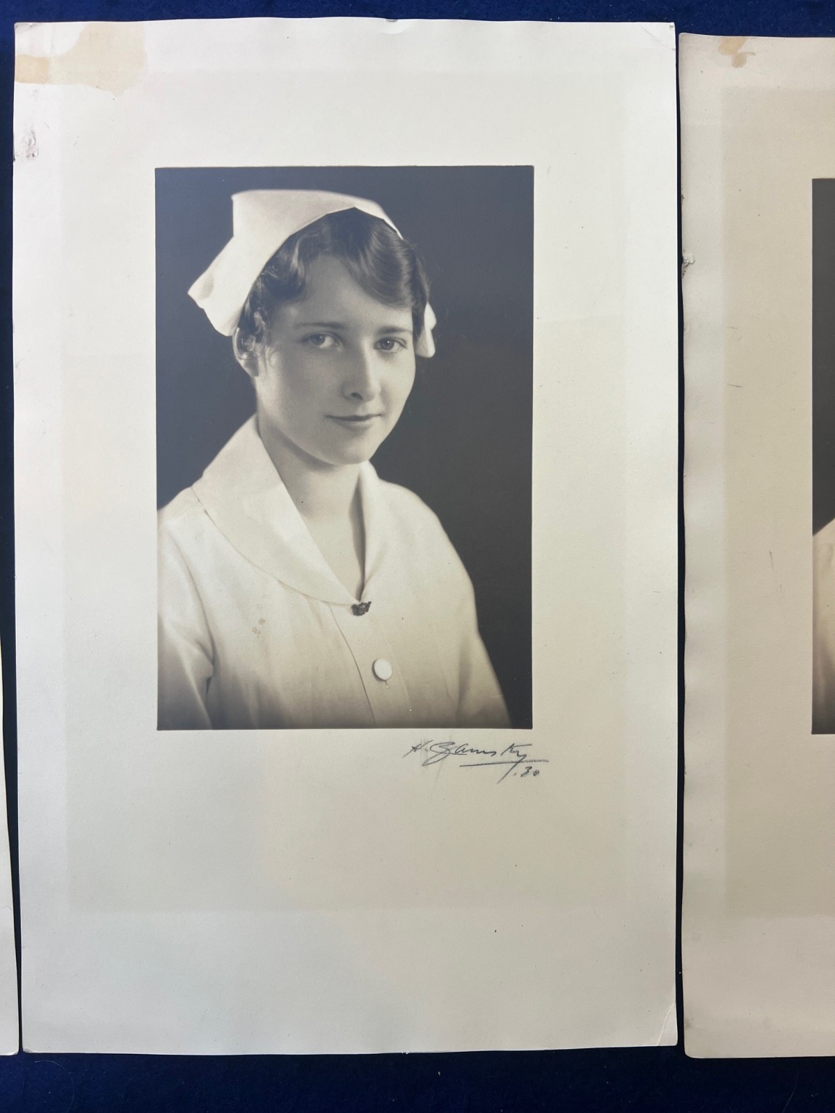 Nice WWI AEF Army Young Nurse Photo Set Signed France Hospital