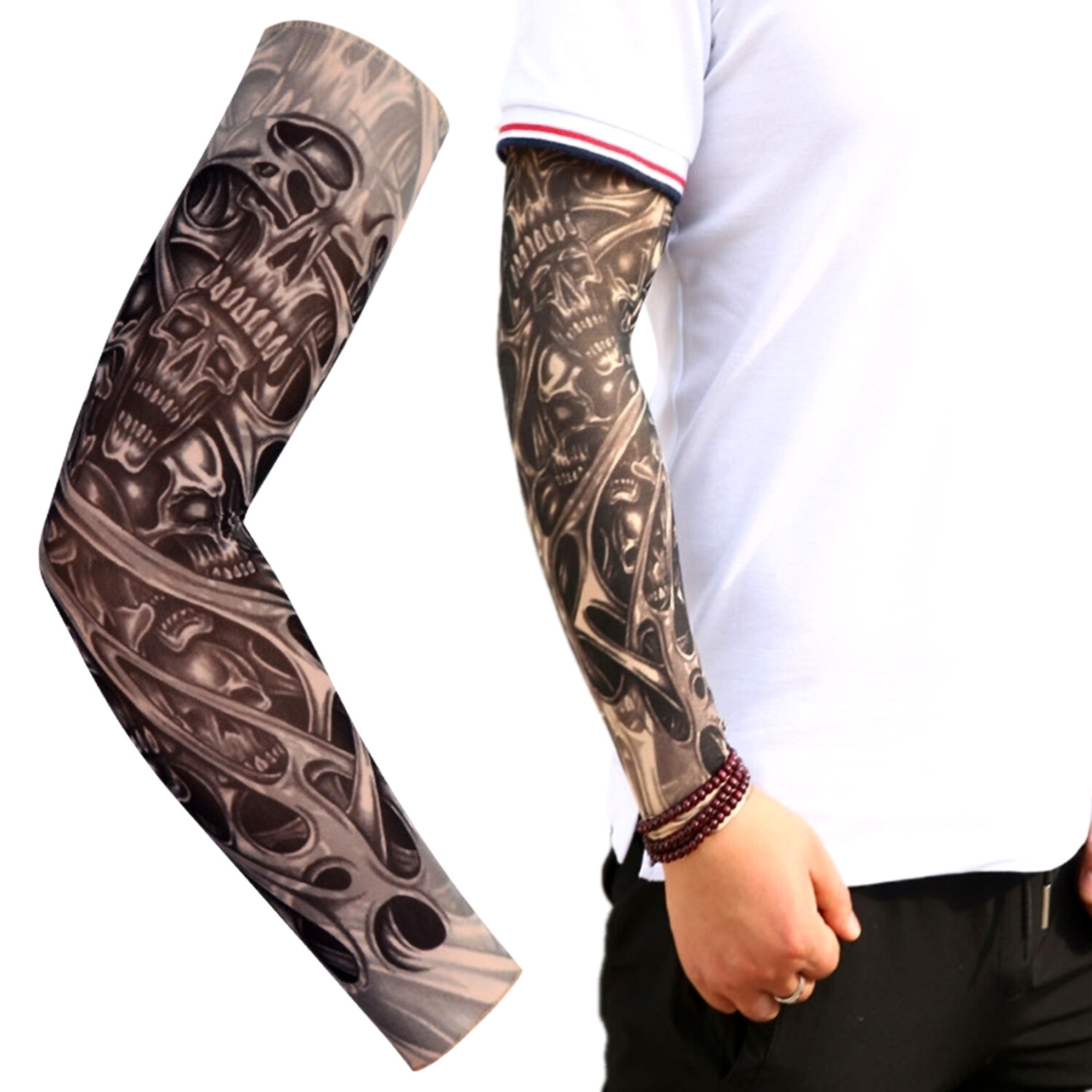 10 PCS Tattoo Cooling Arm Sleeves Cover Basketball Golf Sport UV Sun Protection