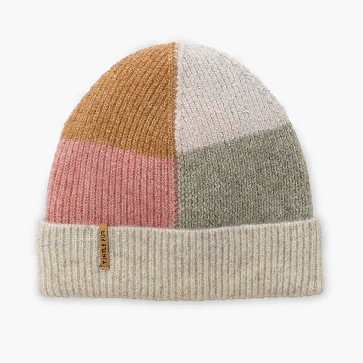 TURTLE FUR Briar Recycled Polyester Knit Beanie - CAMEL