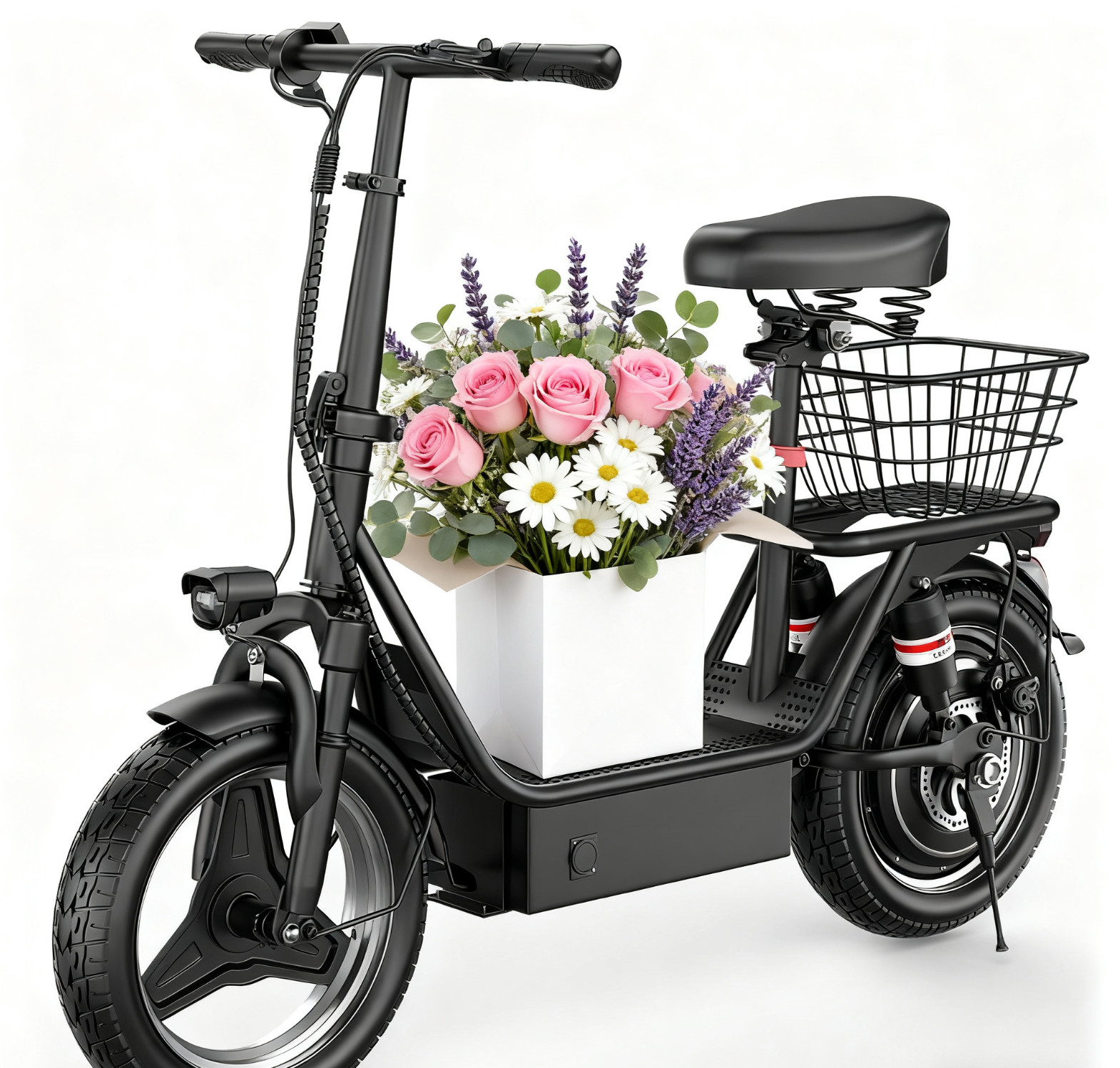 1500W Electric Scooter for Adults with Seat14"45 Miles & 25MPH Shock Absorbing