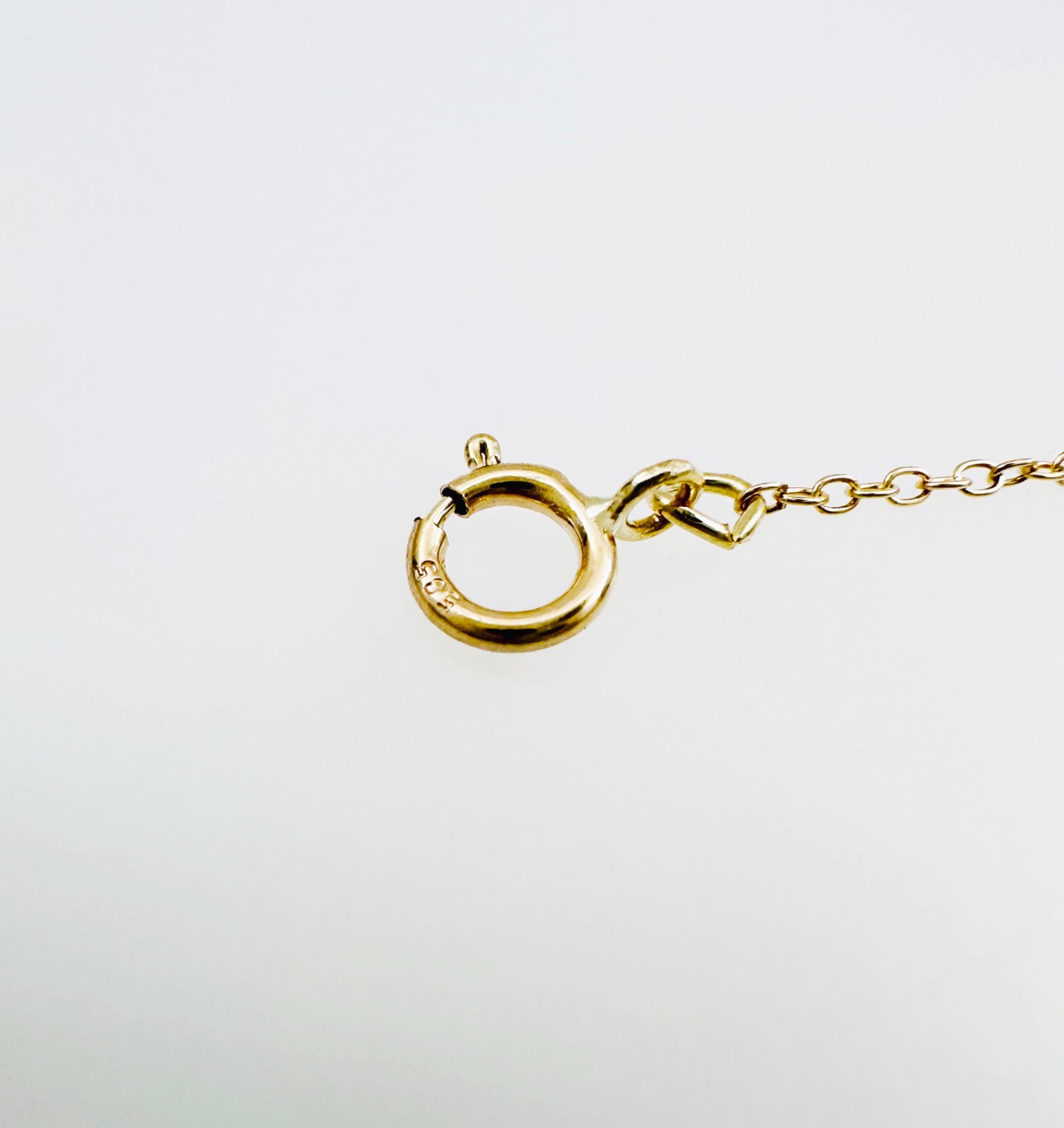 14K Solid Yellow Gold Cable Link Safety Chain Extension Extender, 1mm, 2.25"