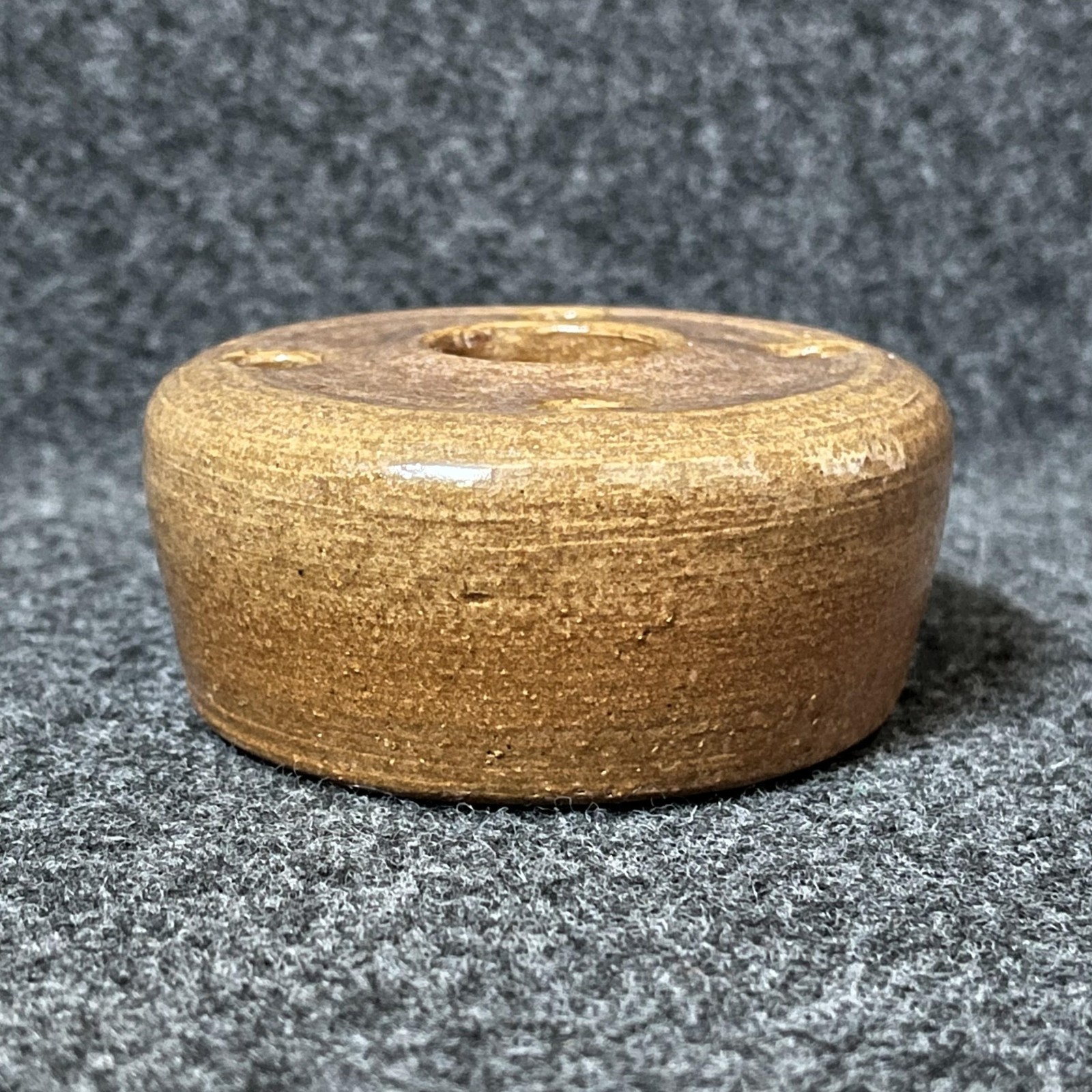 Handmade Art Pottery Inkwell Clay Small Vintage