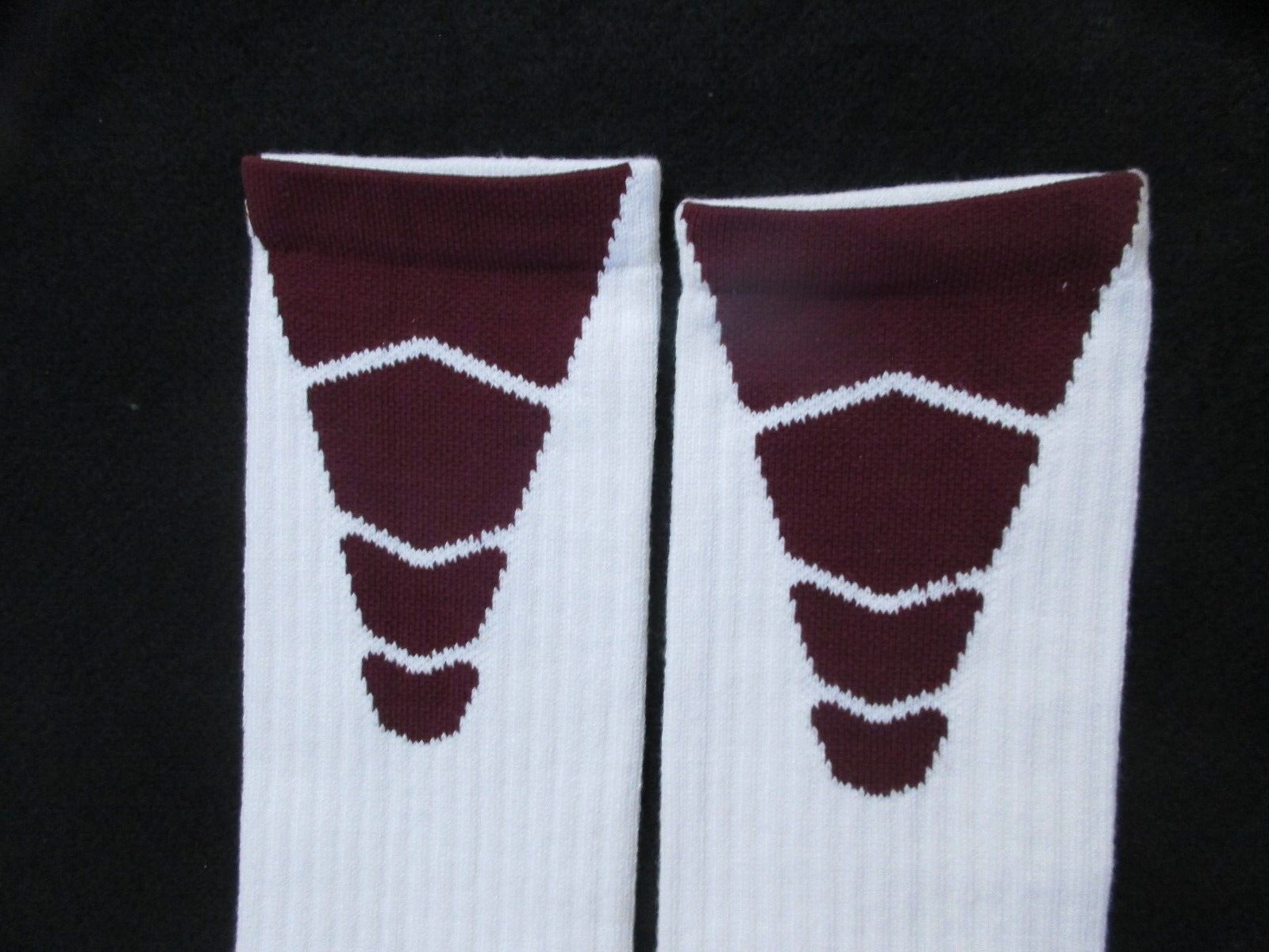 Nike Blk Sport Cushion Elite Crew Dri-Fit Socks White Wine size XL - PSX300 112