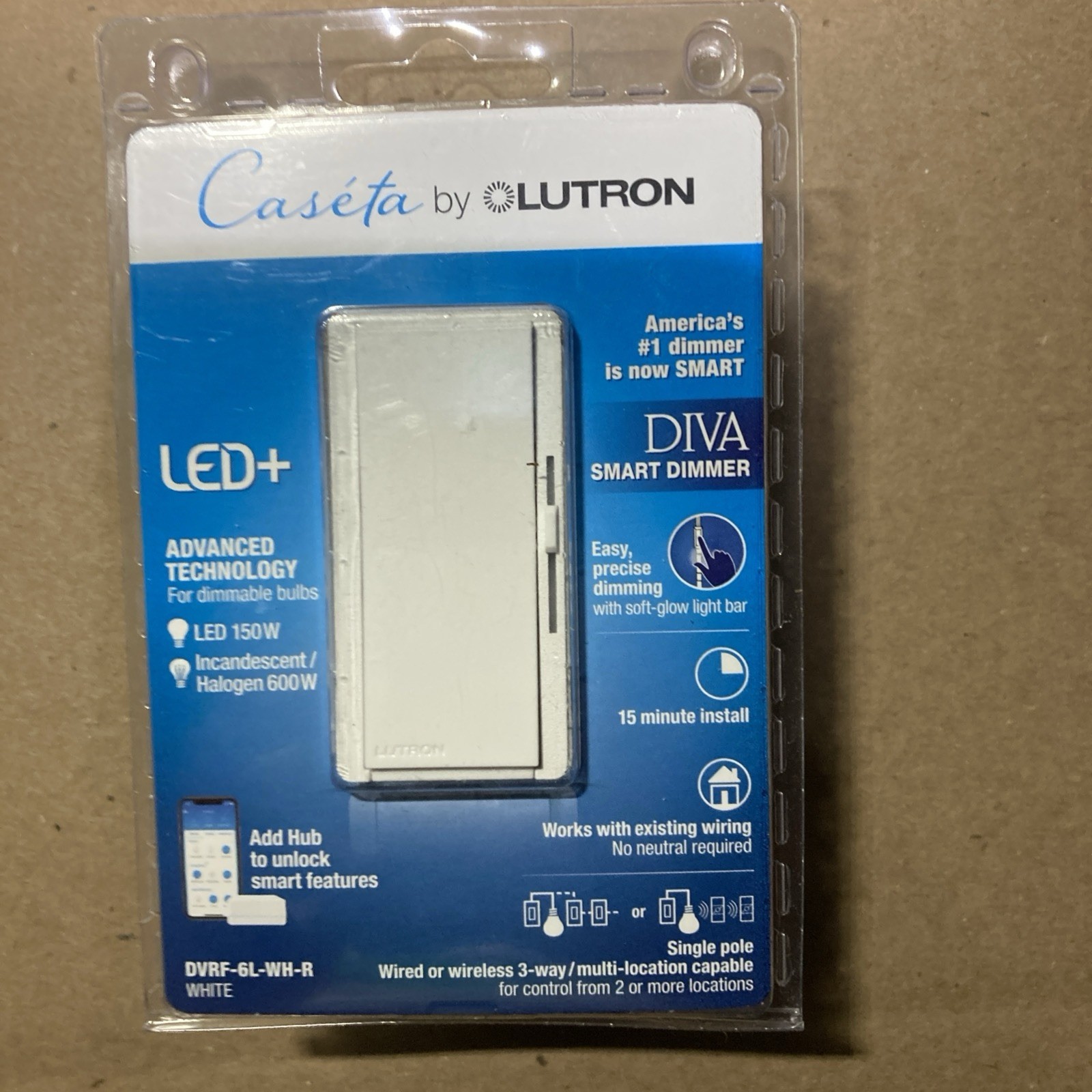 Lutron Diva Smart Dimmer - White 10 pack 🔟 pack 🔥🔥🔟🔟🔥🔥💯💯💯