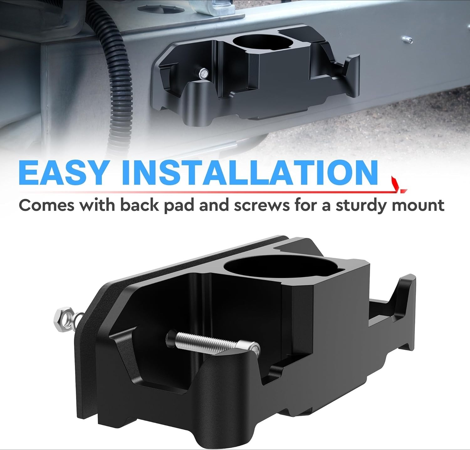 Trailer Tow Organizer 7-Pin Plug Side Hook Chain Fastener