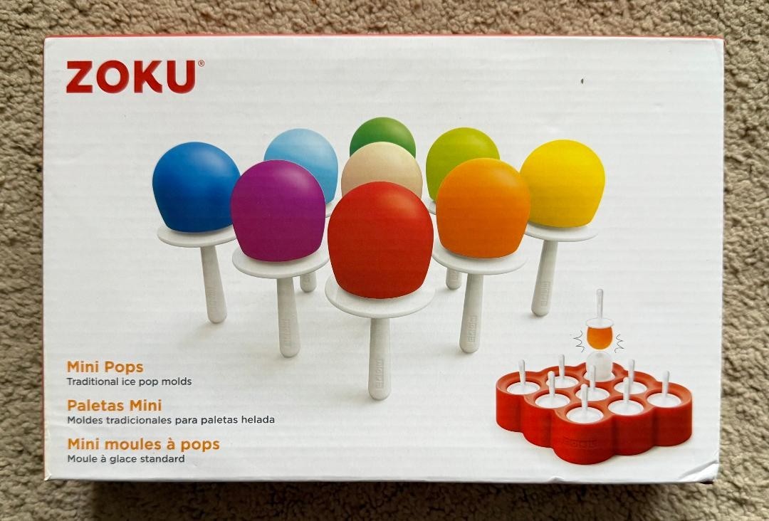 NEW in Box! ZOKU MINI POPS! Traditional Ice Pop Molds! Colorful 9-Pc Set! L@@K!