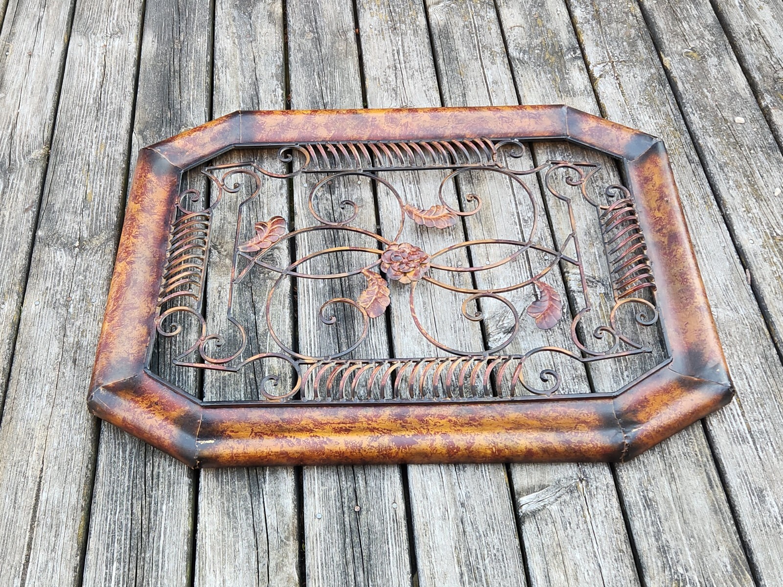 Metal Wall Art Sculpture 27" x 36" Large Distressed 12 - 14 LBS Heavy