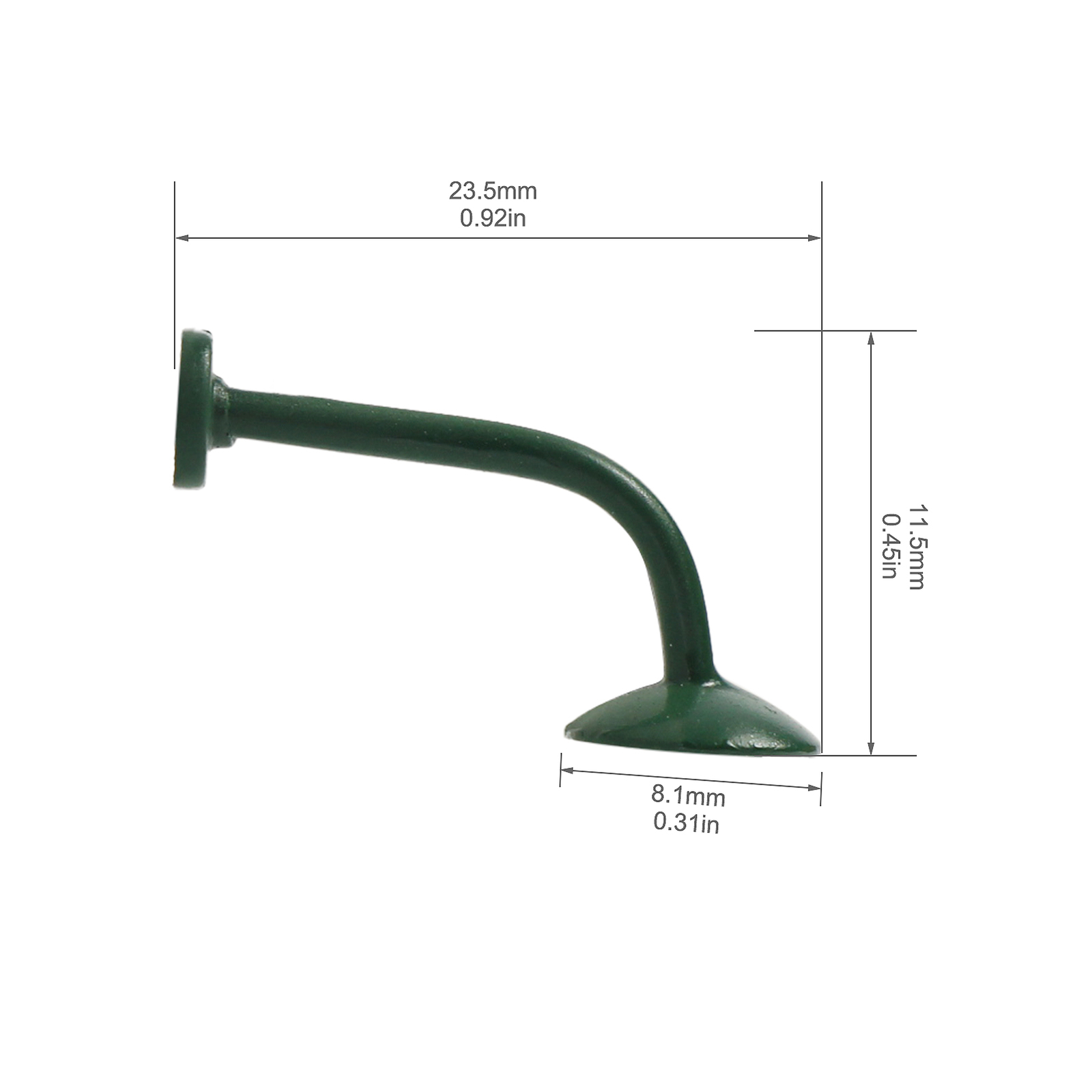 10pcs Model Hanging Lamp 1:87 Outdoor Wall Goose Neck Light HO Scale Warm LED