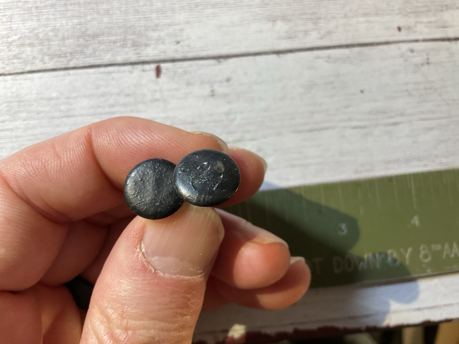 ORIGINAL WWII GERMAN HELMET RIVET PAIR