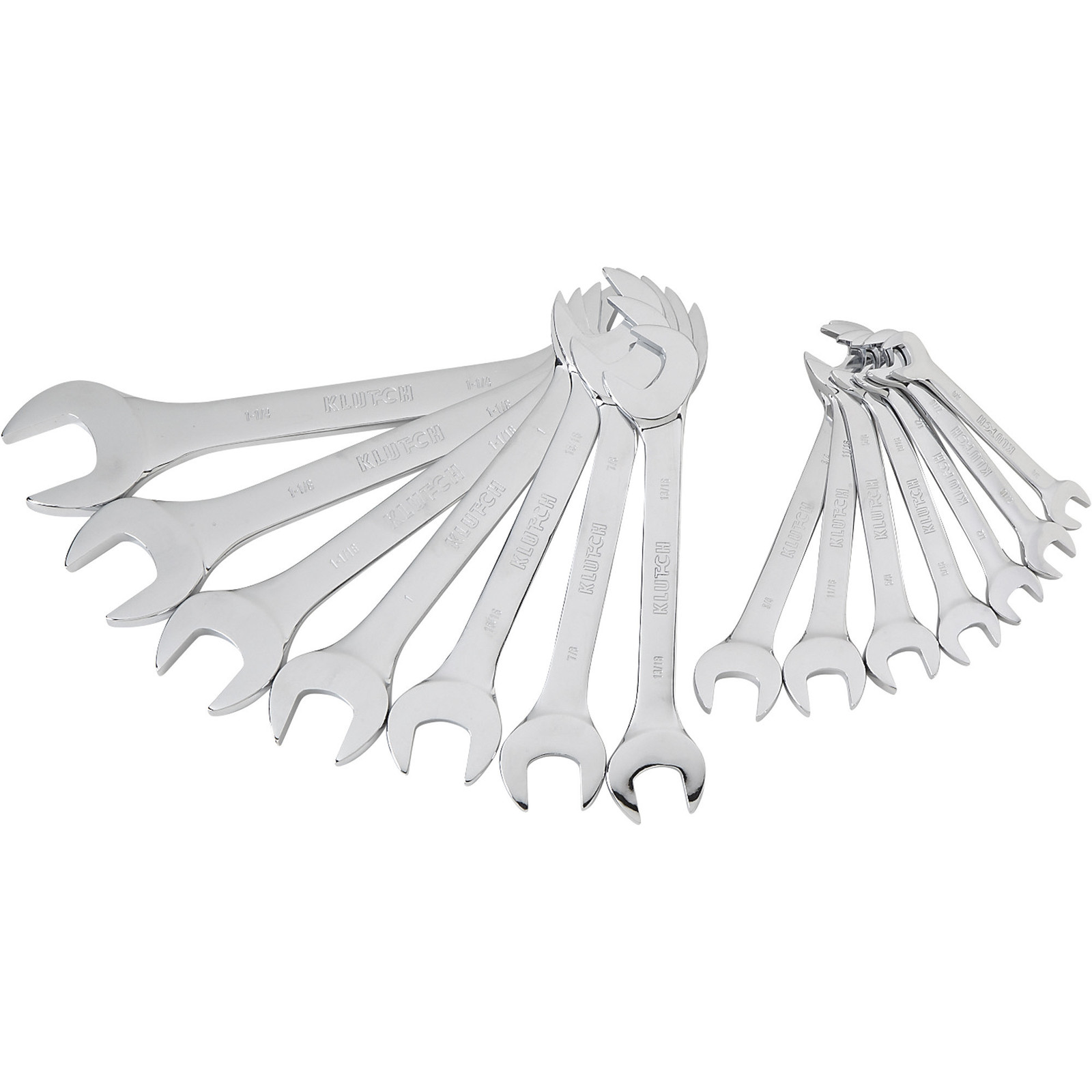 Klutch SAE Angle Wrench Set, 14-Pc.