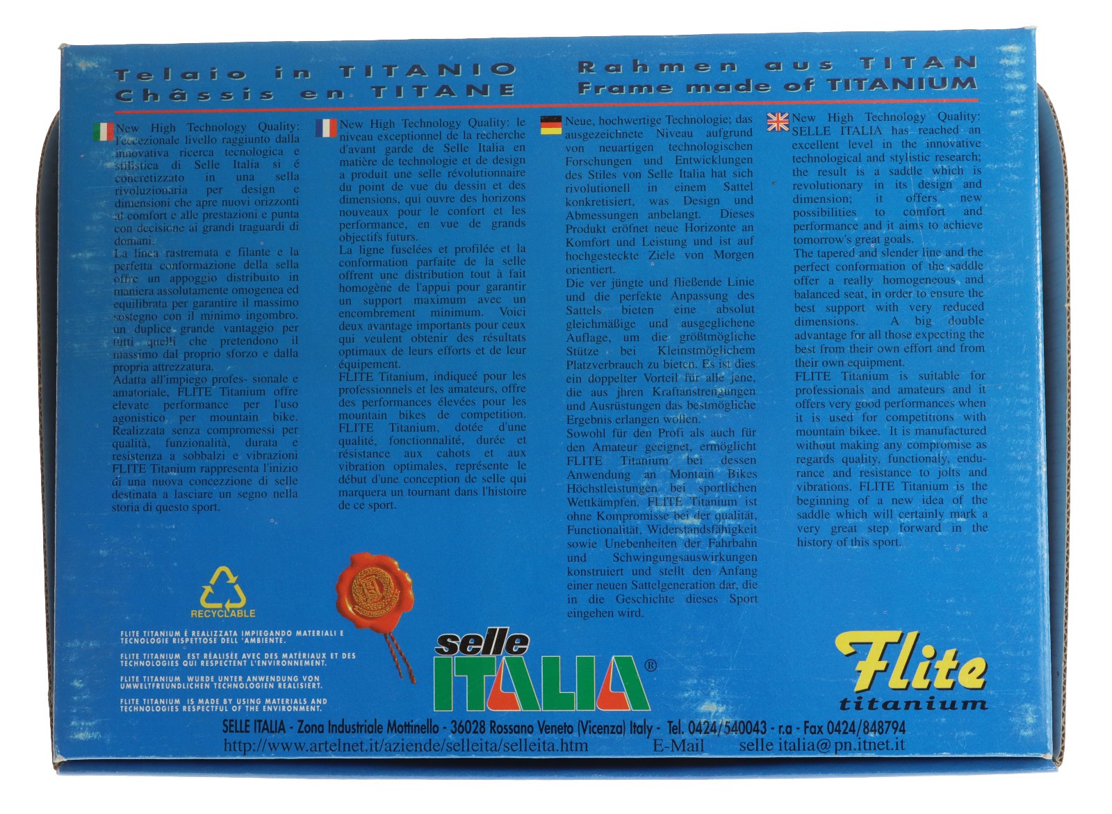 Selle Italia Flite Saddle Titanium Green White Red Made With Kevlar NIB NOS NEW