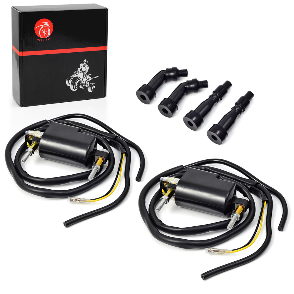 2x Ignition Coil W/ Cap Kit For Kawasaki KZ550 KZ750 KZ650 ZN700 ZX550 ZX750 GPz