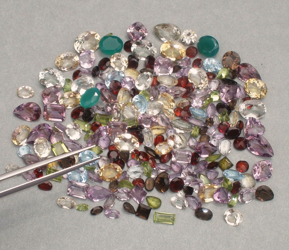 Gem mix semiprecious loose natural gems over 200 carats