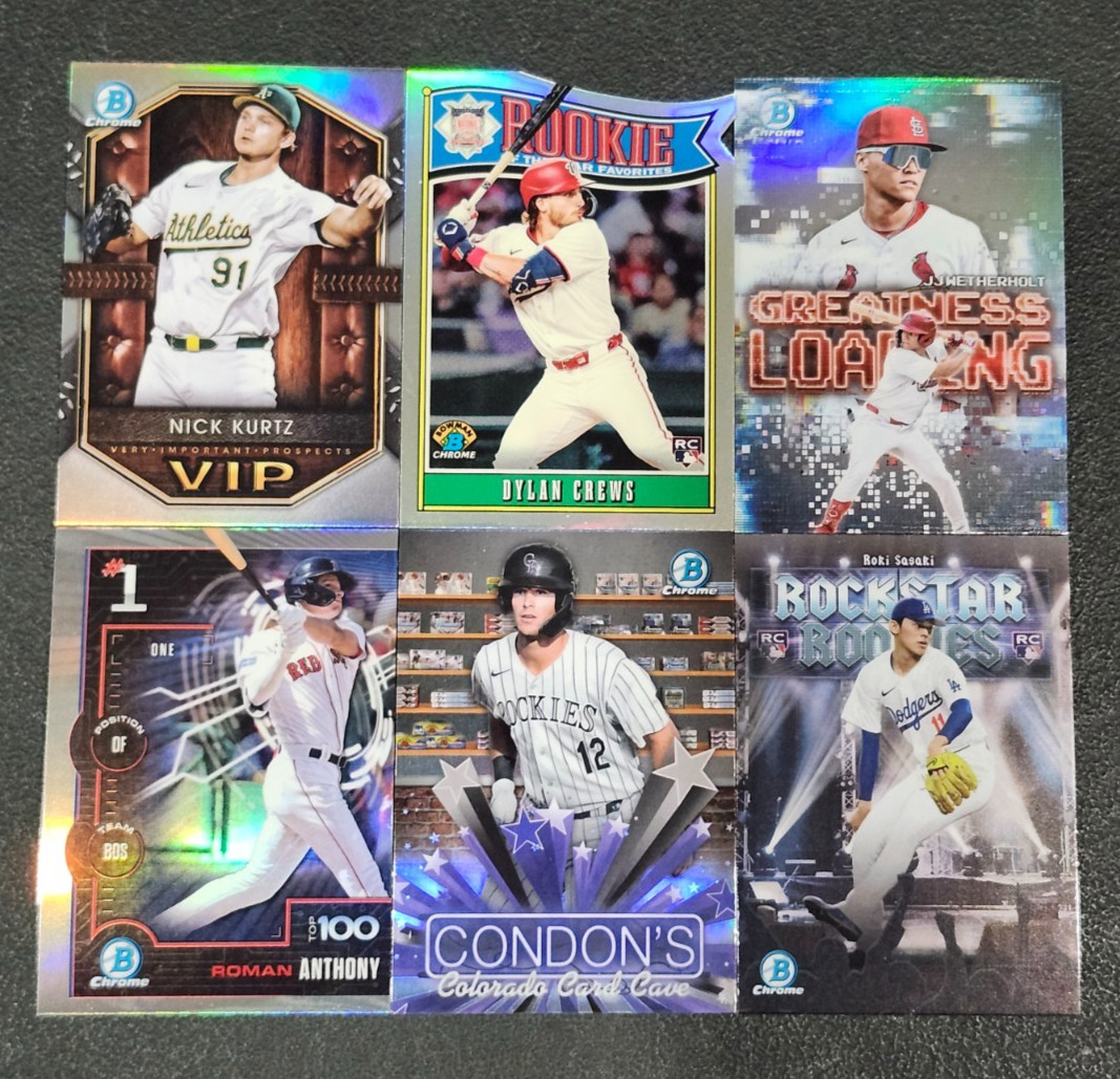 2025 Bowman INSERTS with Chrome and Rookies You Pick - 2 Card Minimum