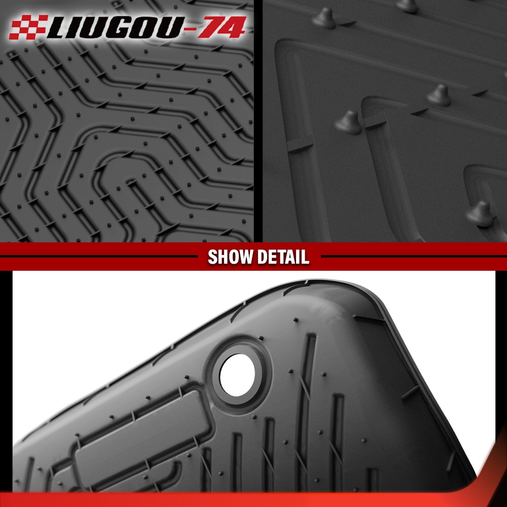 All Weather TPE Floor Mats & Trunk Cargo Liner Black Fit For Cadillac XT5 2018