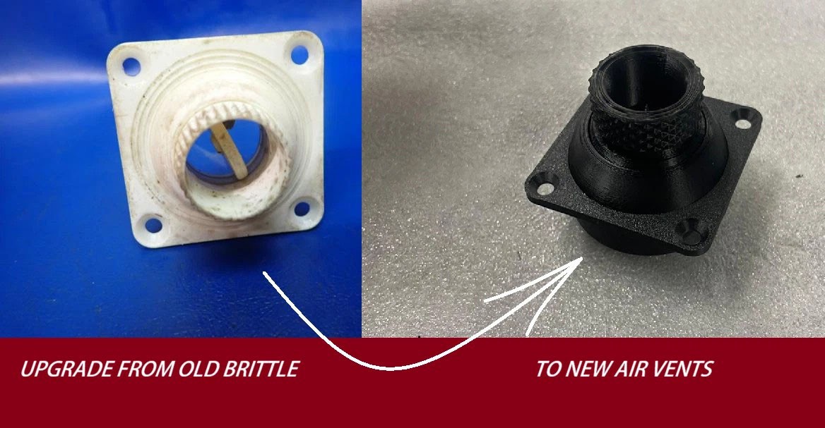 ✈️ Cessna 177 style EYEBALL AIR VENT UPGRADE PN: SVK168001-0102