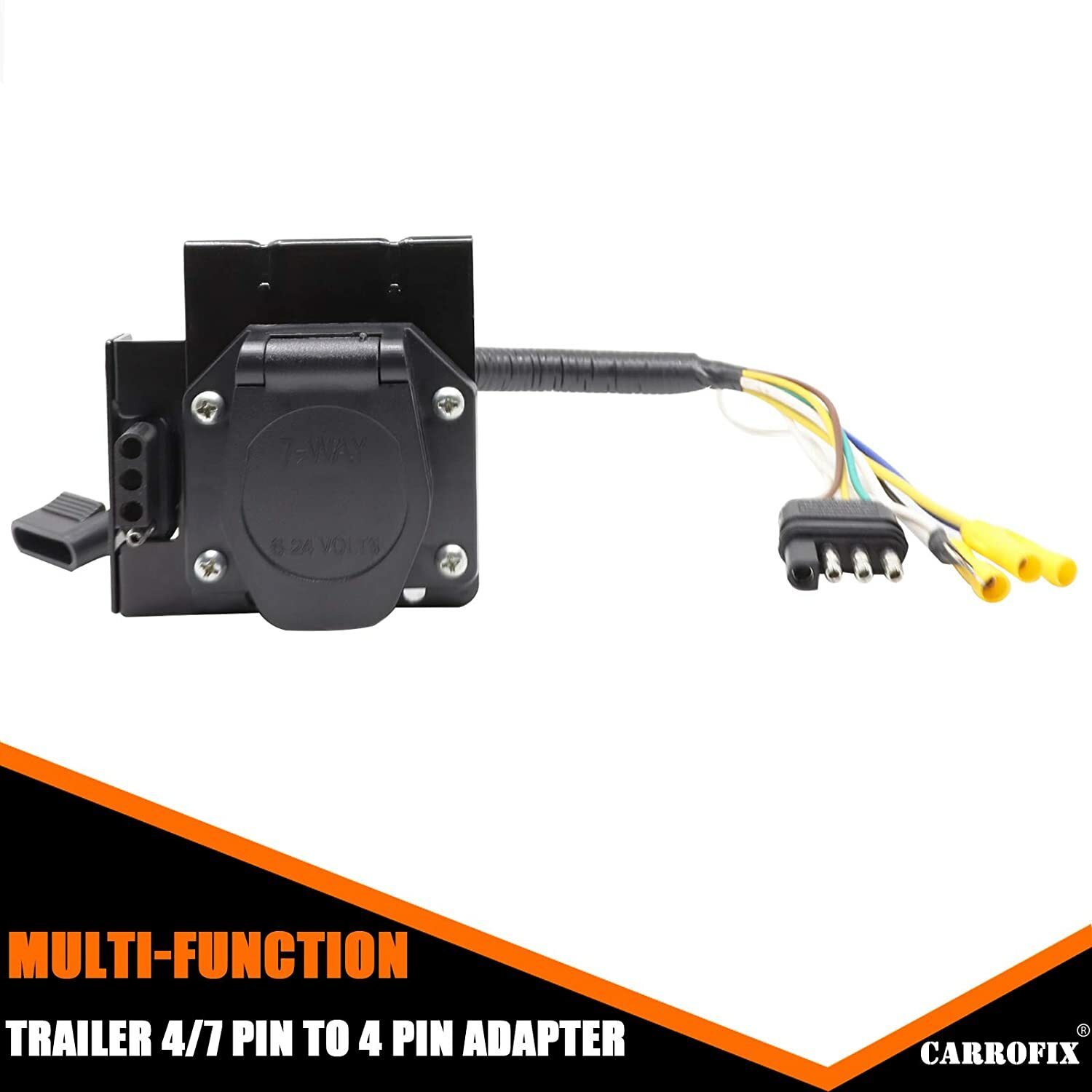 Universal Multi-Tow trailer light connector 4-way to 7-way