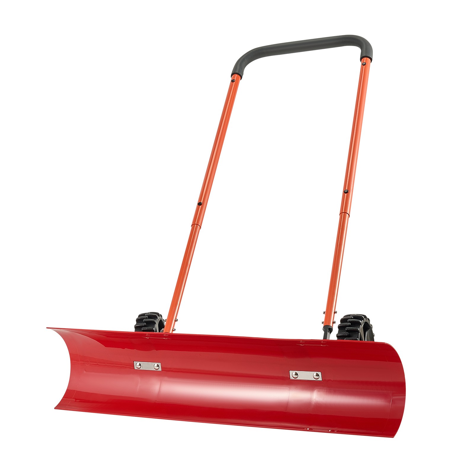 VEVOR Snow Pusher Shovel w/ Wheels 37.8 in Snow Removal Shovel Plow for Driveway