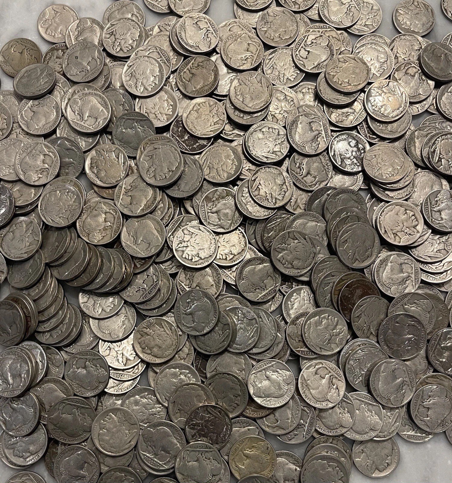 1913-1938 Buffalo Nickels 20-Coin Roll (Full Dates)
