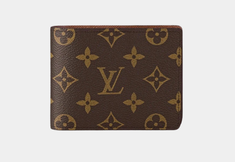 Louis Vuitton Monogram Bifold Wallet Authentic Vintage Leather Brown