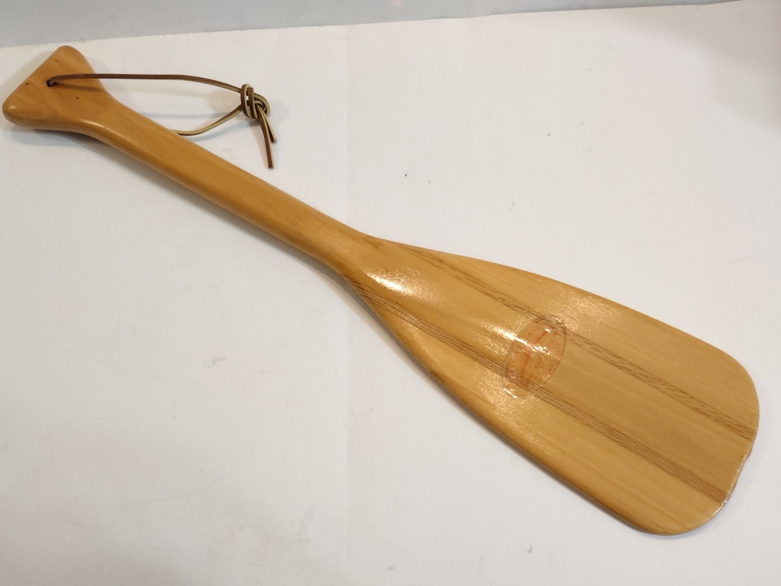 🛶 Caviness Feather Brand Mini Wooden Canoe Paddle Oar Store Promo 18"