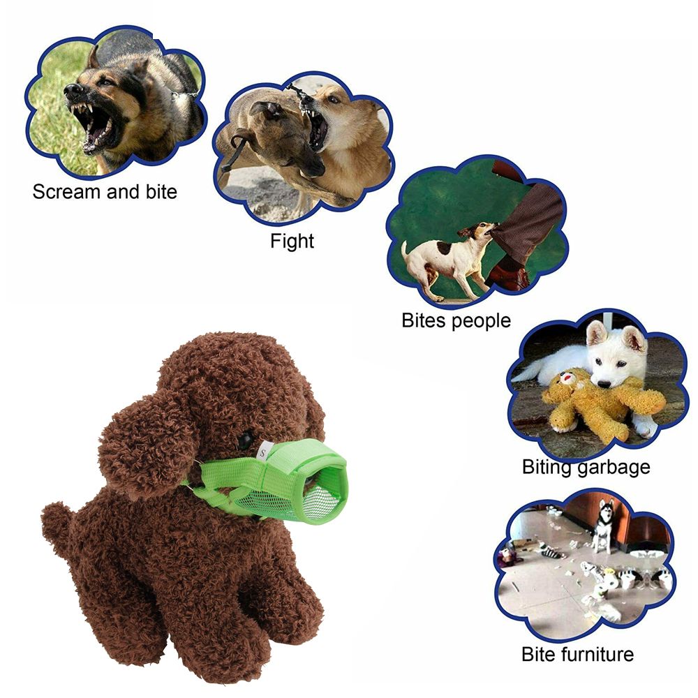 New Dog Muzzle Anti Stop Bite Barking Chewing Mesh Mask Training Pet Small Large