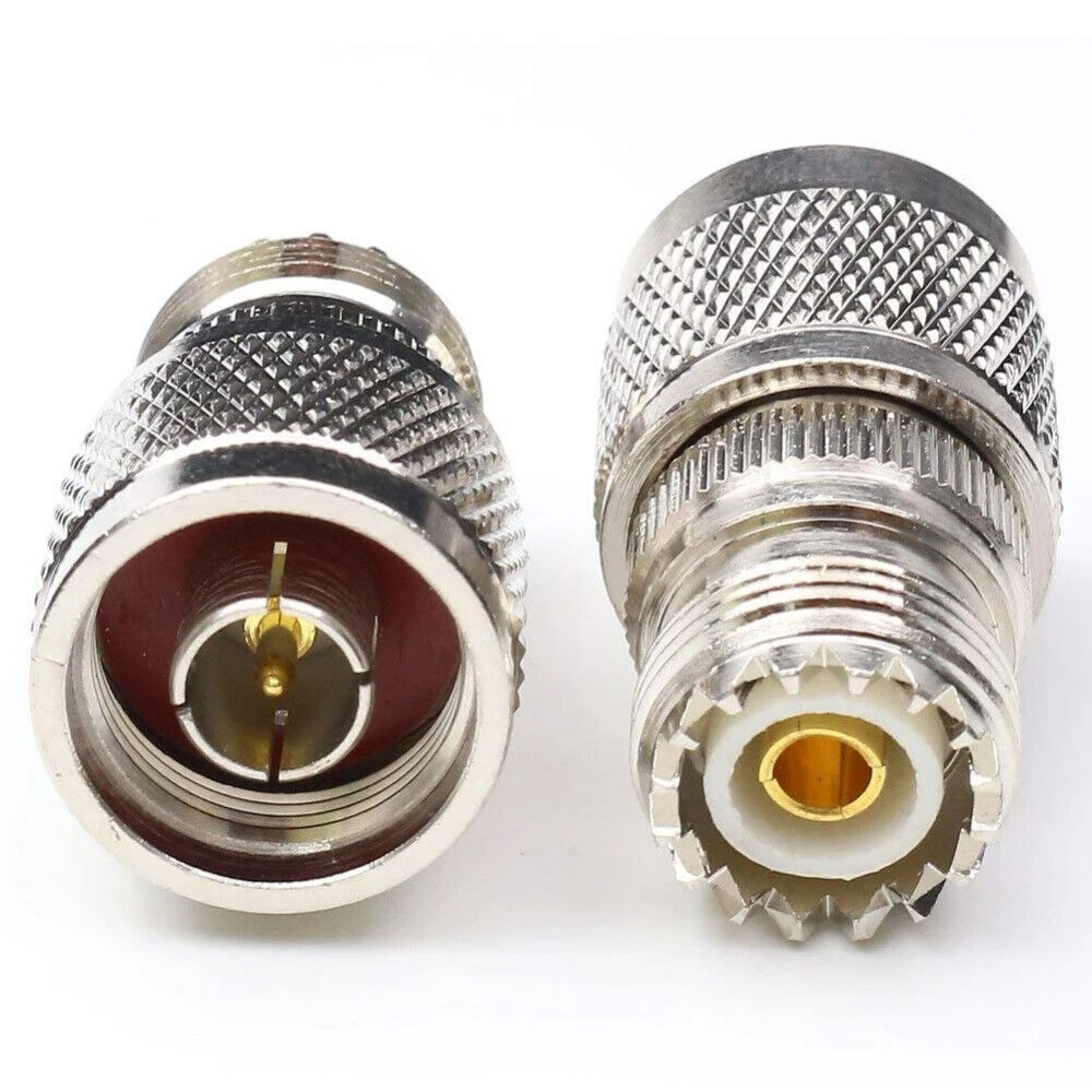 N-Type Male Plug to SO-239 UHF Female Jack RF Adapter Barrel Connector 2/4PCS