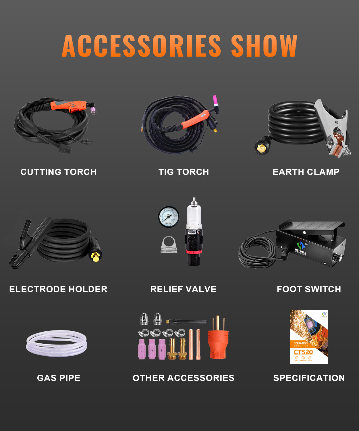 50A 20mm Non-touch Air Plasma Cutter 200A TIG/MMA/Pulse TIG Welder & foot pedal