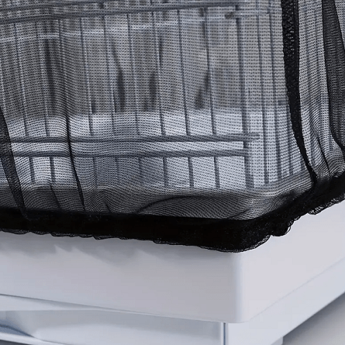 2PCS Nylon Pet Bird Cage Cover Seed Catcher Shell Skirt Guard Mesh Net Mesh