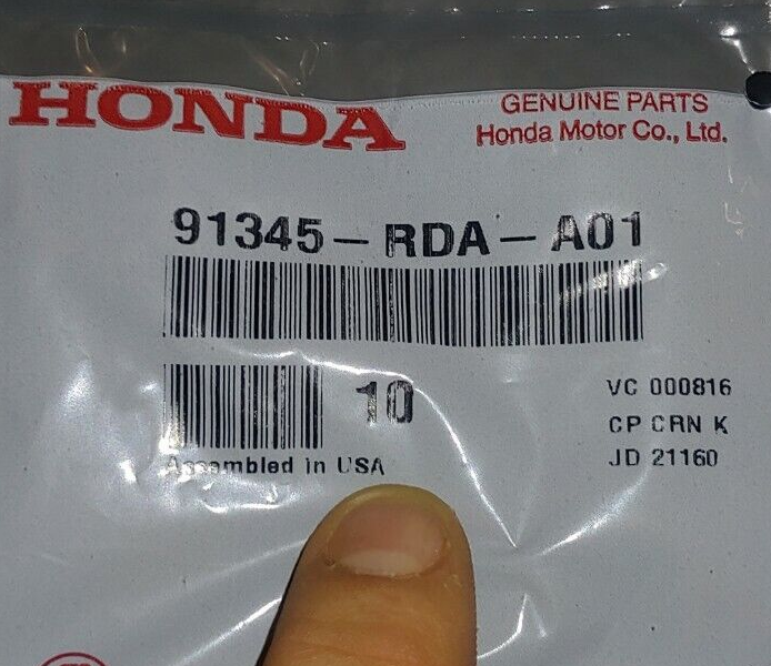 OEM HONDA ACURA POWER STEERING PUMP INLET & OUTLET O-RING SEALS NEW 2PC KIT