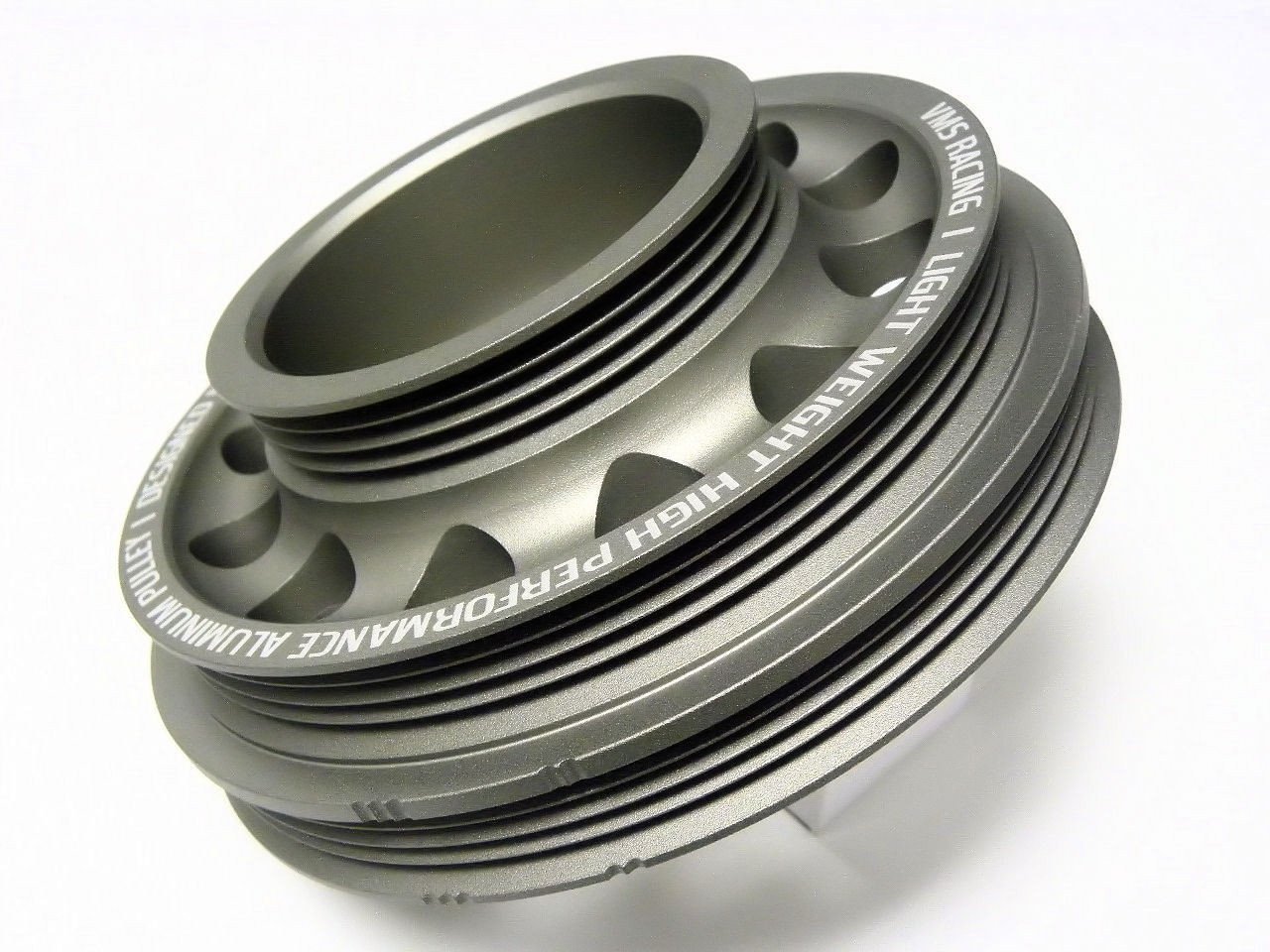 VMS Racing Light Weight Aluminum Crankshaft Pulley OEM Size 92-95 Civic SOHC D16